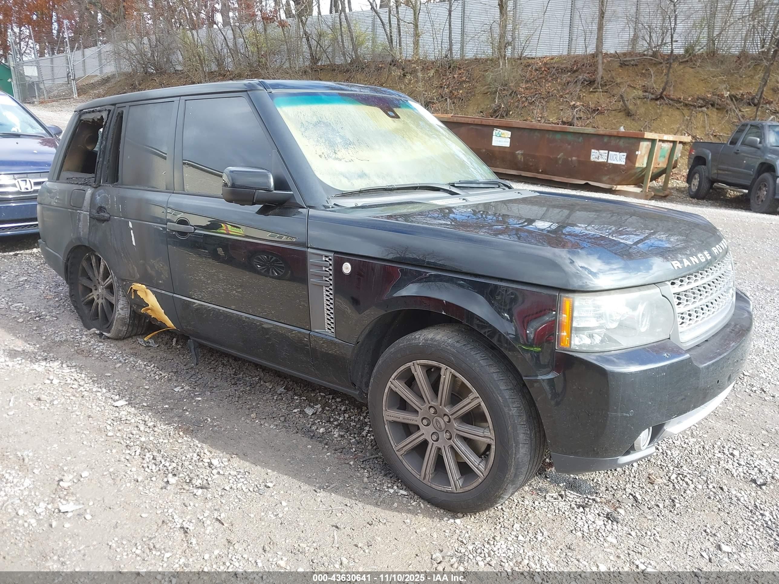 2010 Land Rover Range Rover SC, VIN SALMF1E49AA327728 — Interior fire