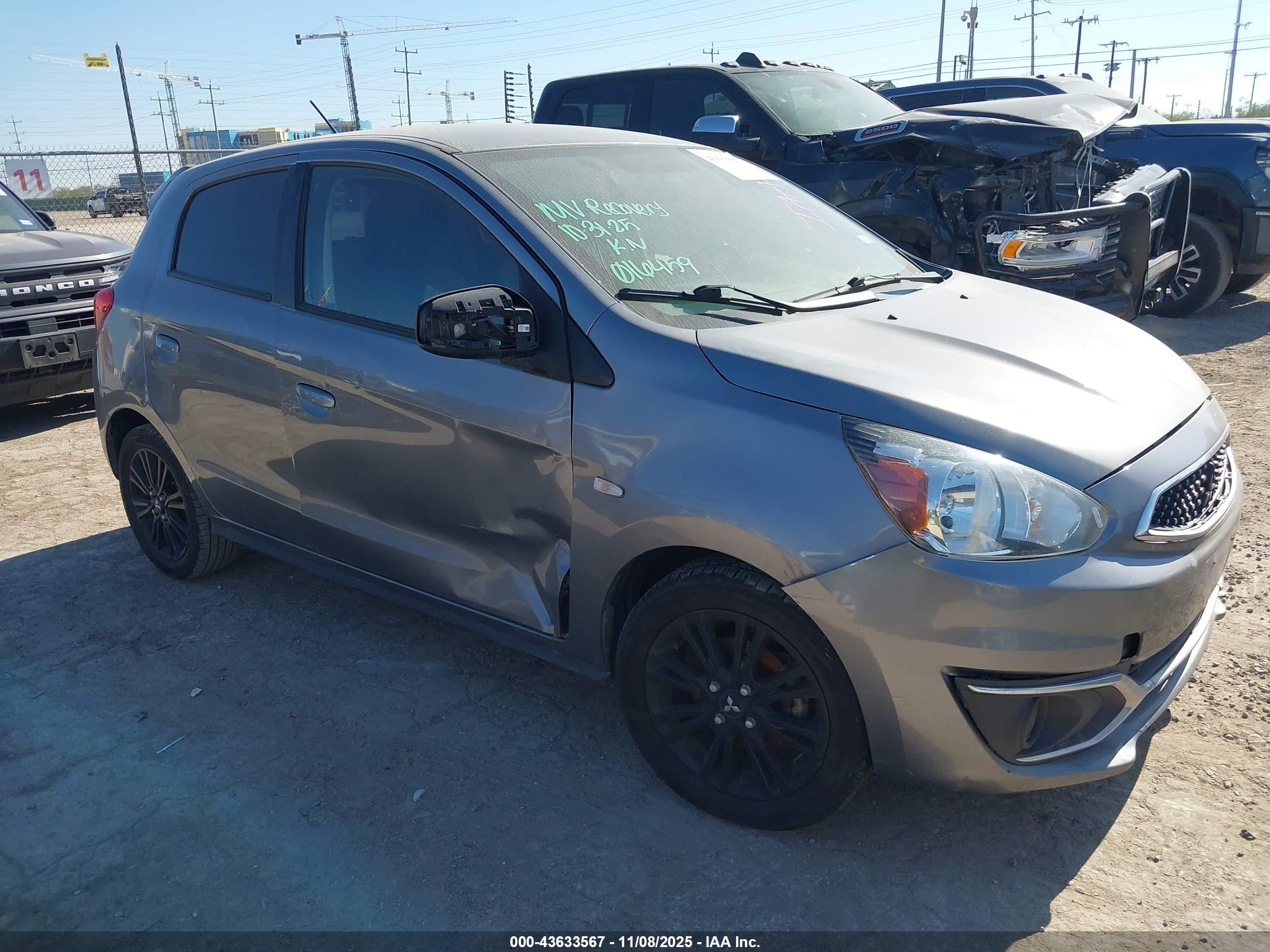 2019 Mitsubishi Mirage GT, VIN ML32A5HJ7KH016459 — Repossession