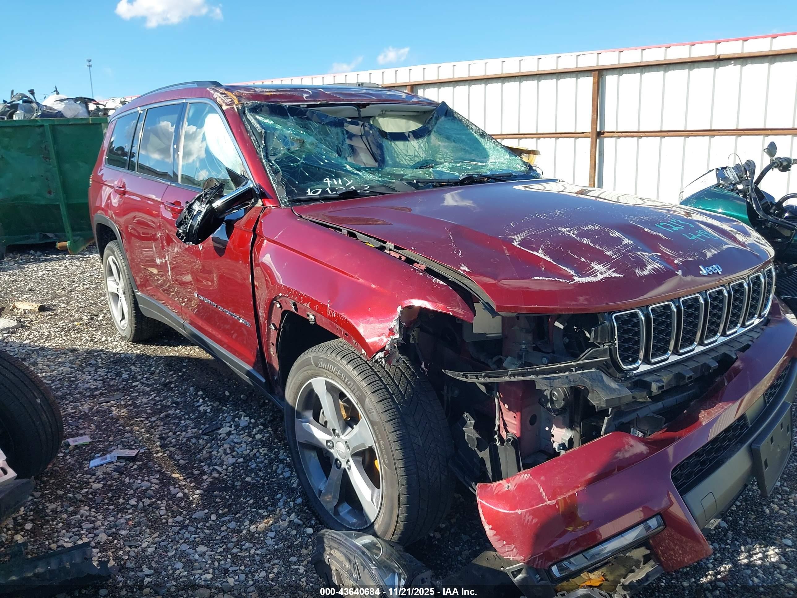 2021 Jeep Grand Cherokee Limited, VIN 1C4RJKBG3M8101213 — Rollover