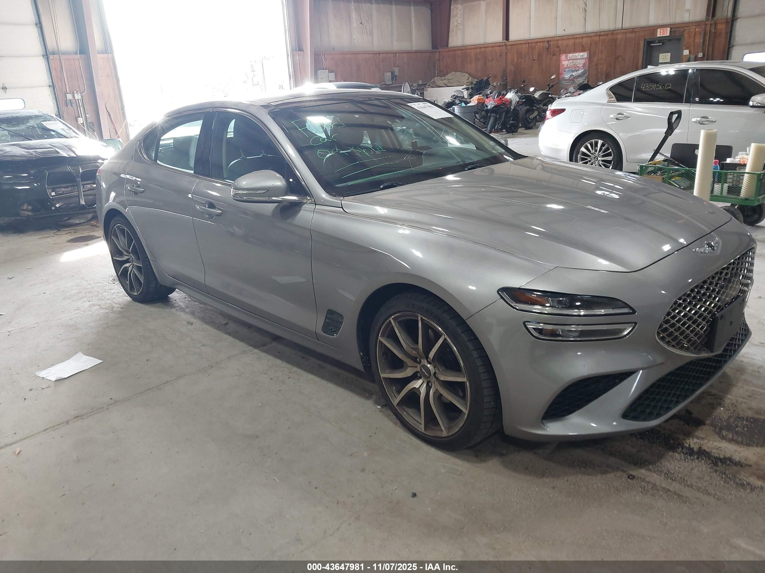2022 Genesis G70 2.0T, VIN KMTG34TA5NU087879 — Water / flood