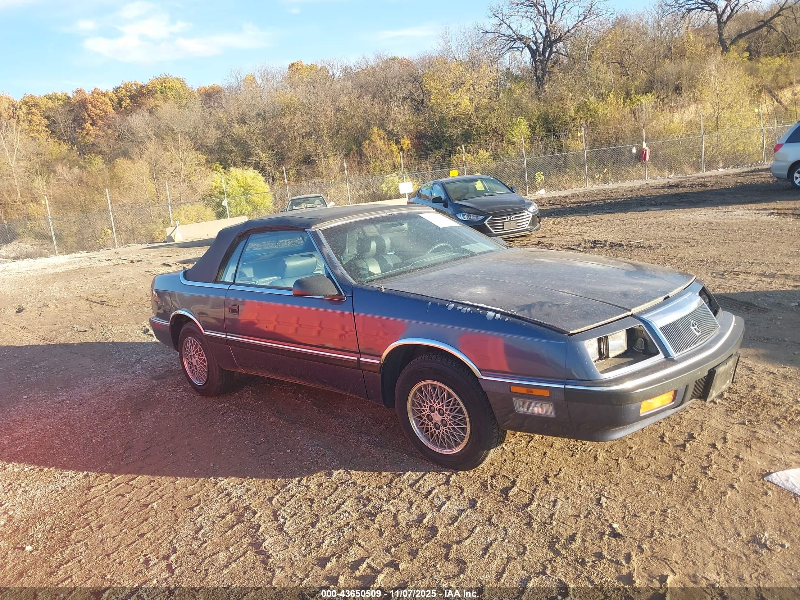 1987 Chrysler LeBaron Premium, VIN 1C3BJ55K6HG209506 — Roof