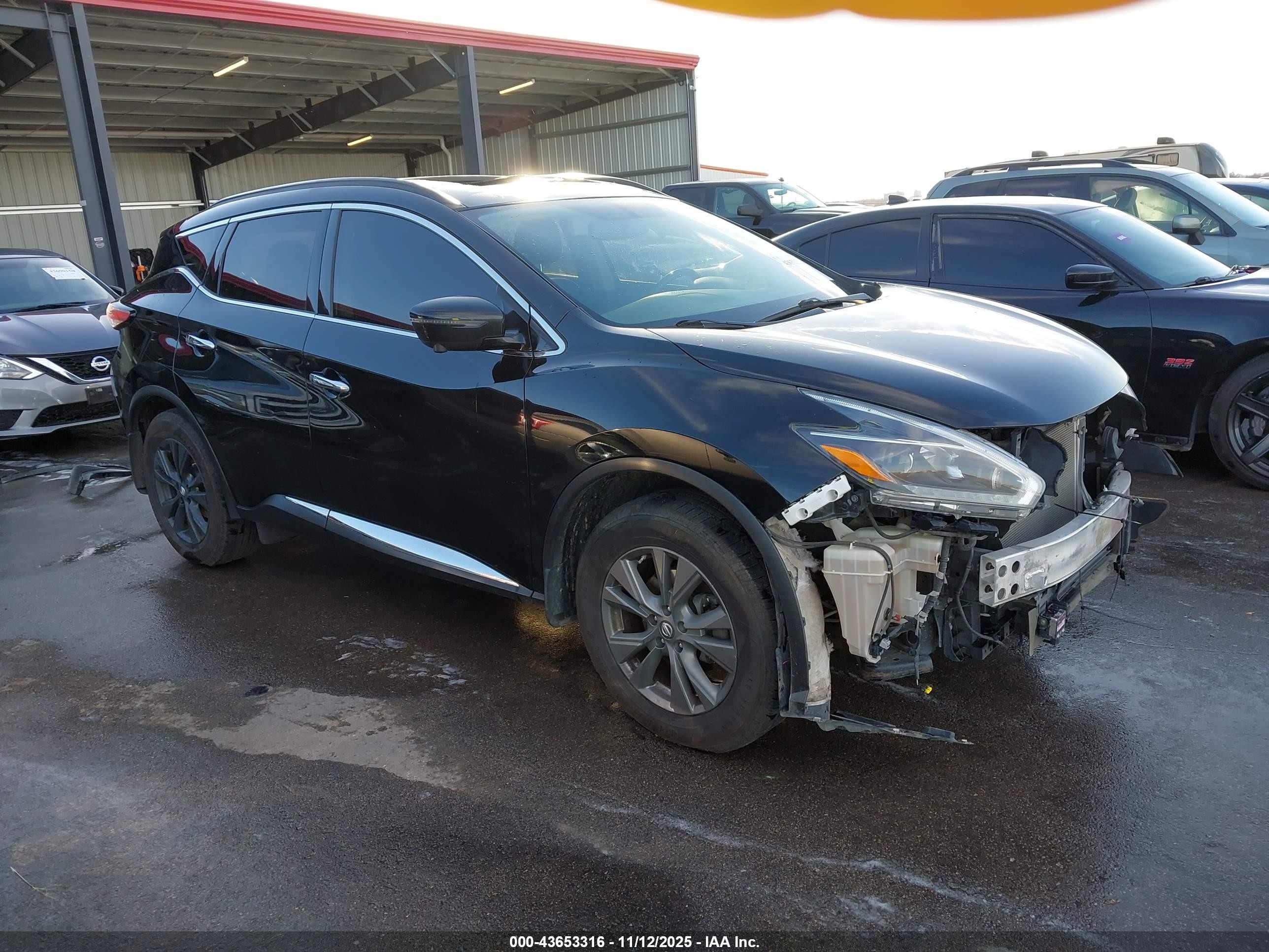 2018 Nissan Murano SV, VIN 5N1AZ2MH5JN113660 — Front end