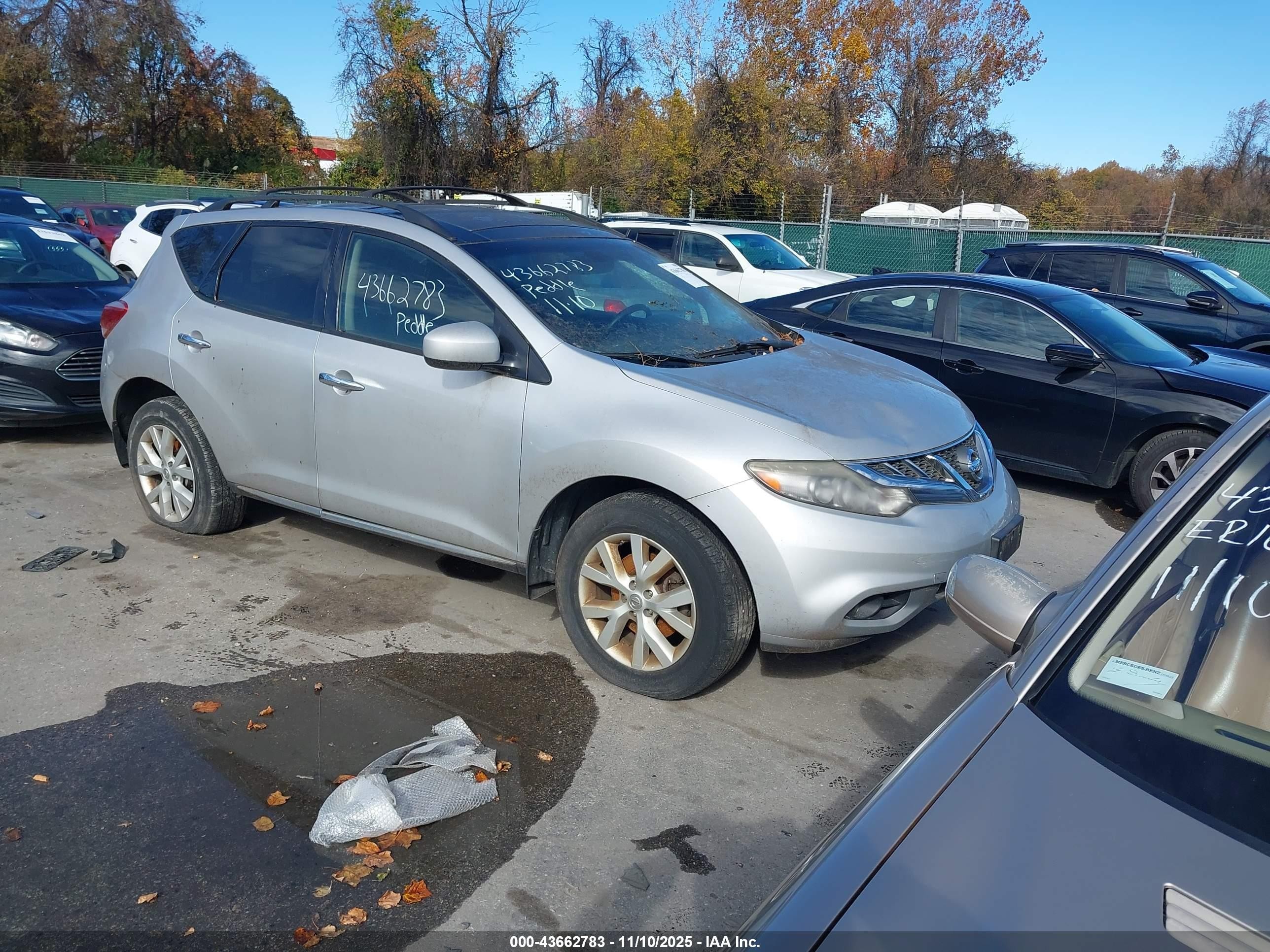2012 Nissan Murano SV, VIN JN8AZ1MW2CW210507 — Normal wear