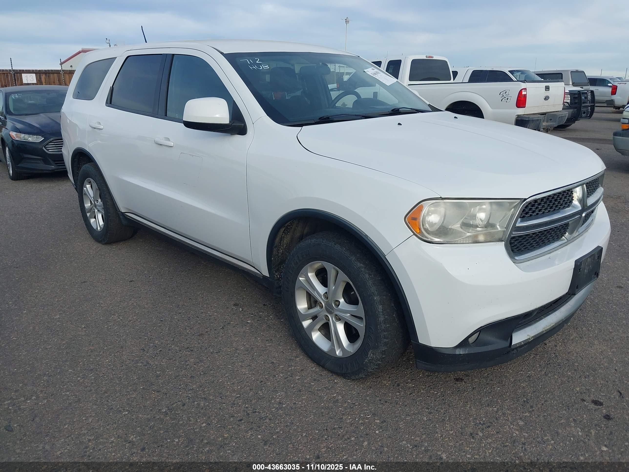 2013 Dodge Durango SXT, VIN 1C4RDJAG2DC678699 — Hail