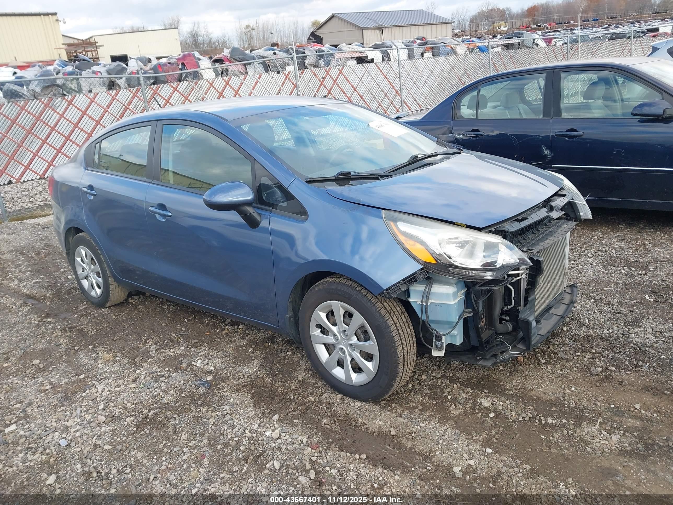2016 Kia Rio LX, VIN KNADM4A39G6646437 — Front end