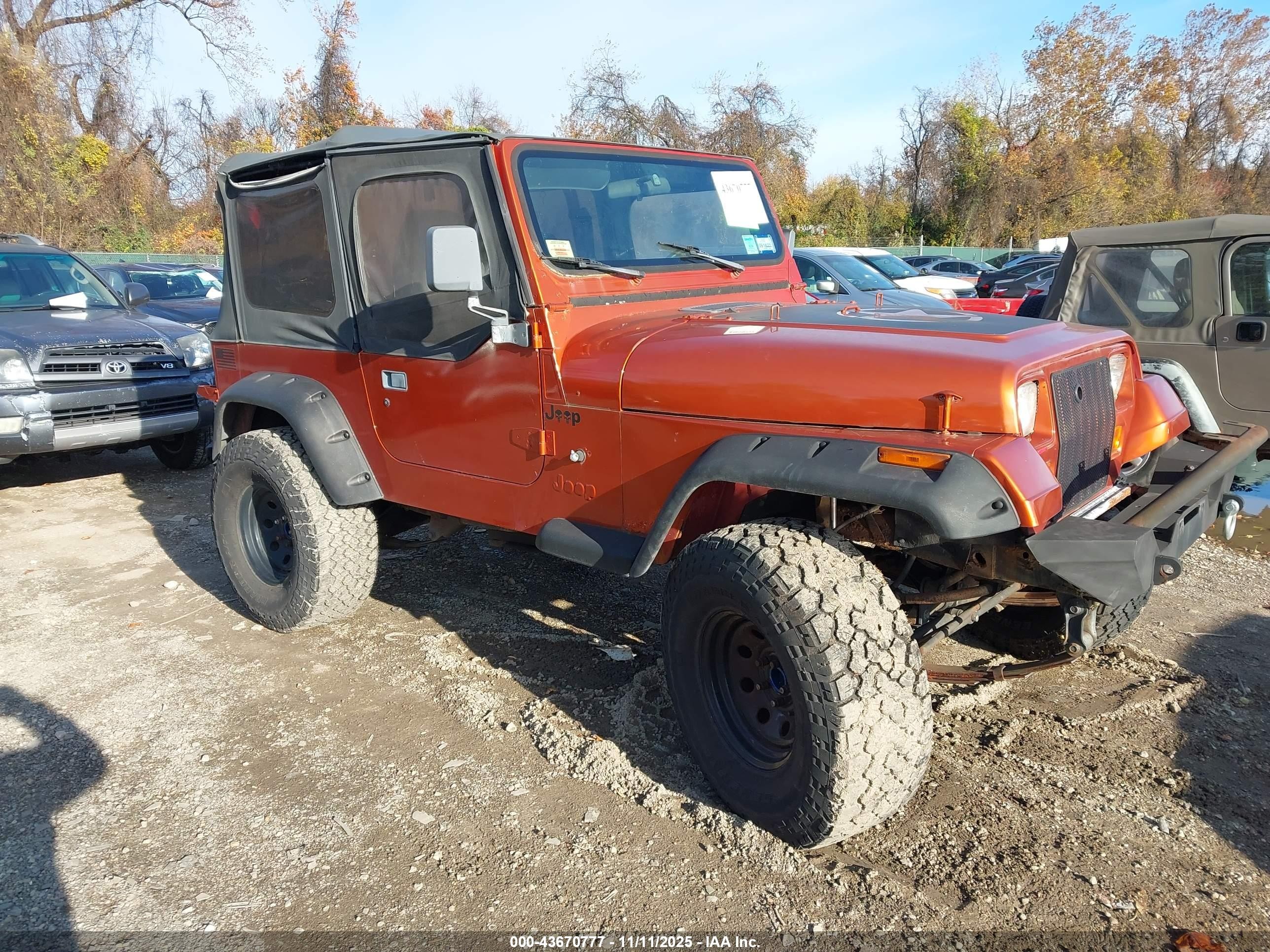 1993 Jeep Wrangler S, VIN 1J4FY19P7PP262599 — Front end