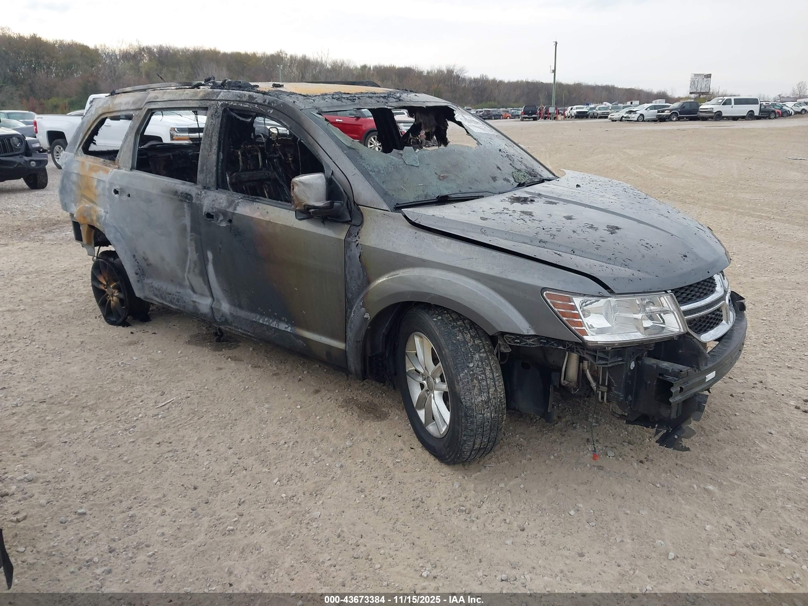 2013 Dodge Journey SXT, VIN 3C4PDCBB5DT713861 — Interior fire