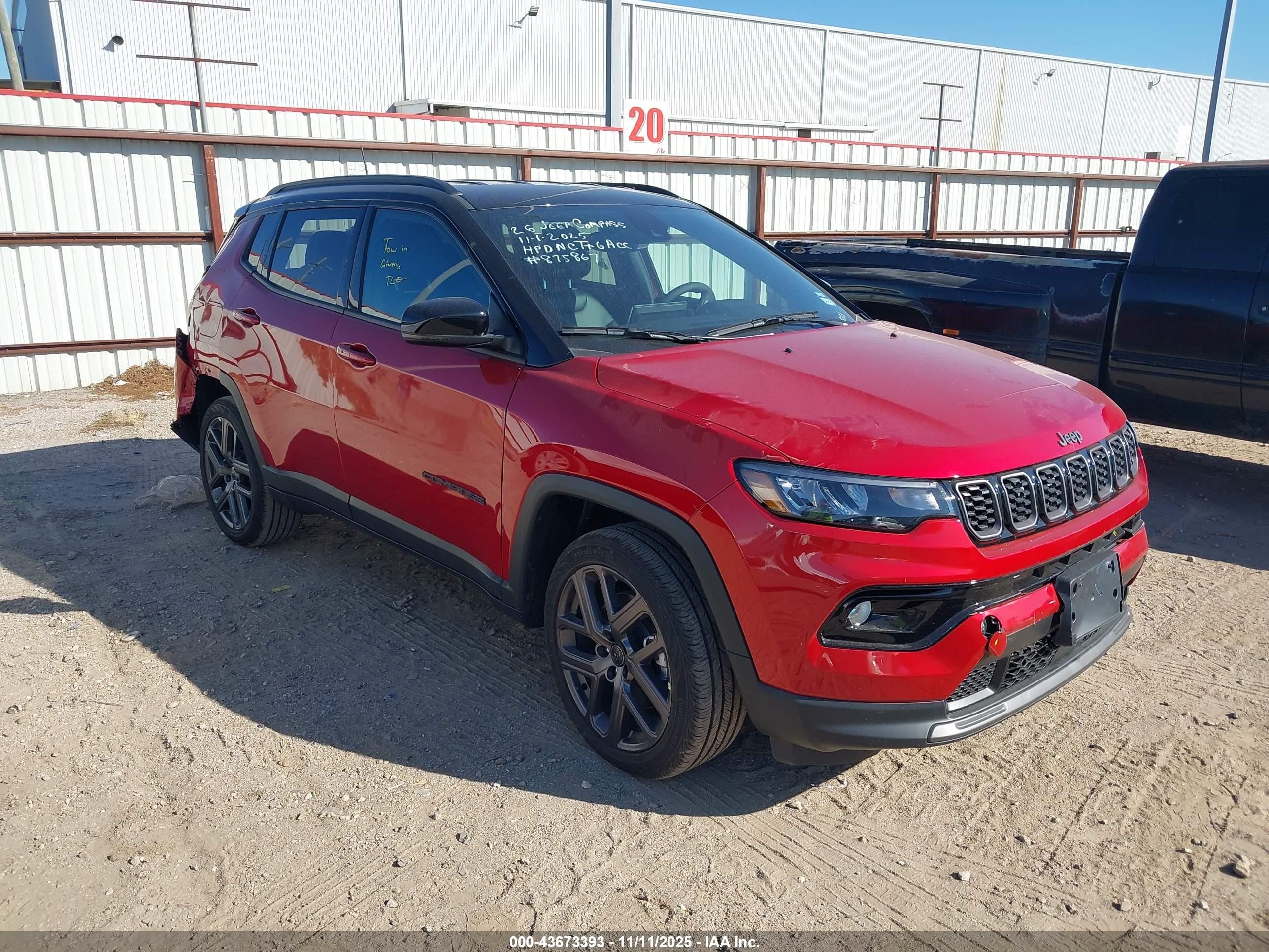 2026 Jeep Compass Limited, VIN 3C4NJDCNXTT178121 — Rear end