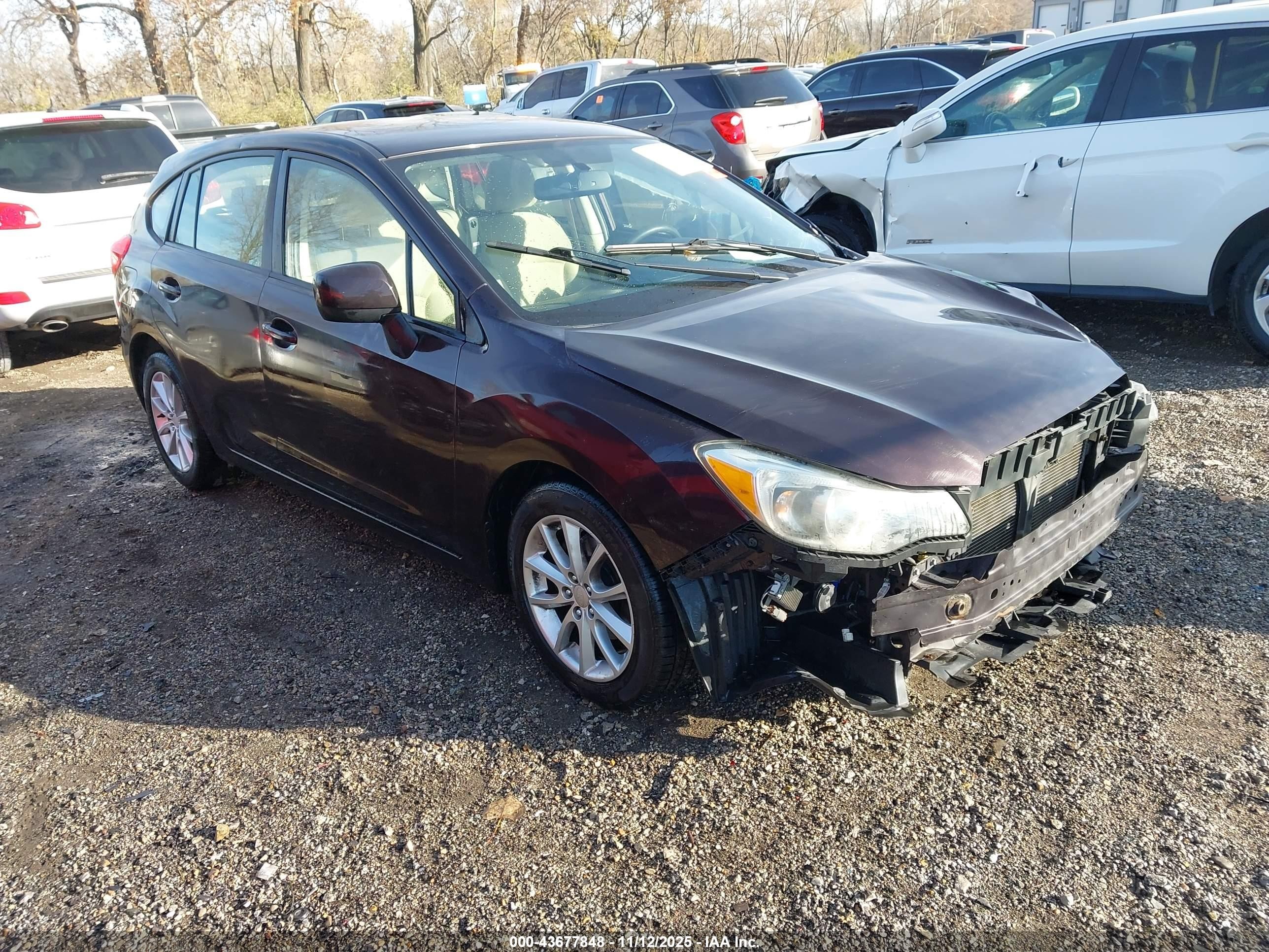 2013 Subaru Impreza Premium, VIN JF1GPAC6XDH832829 — Front end