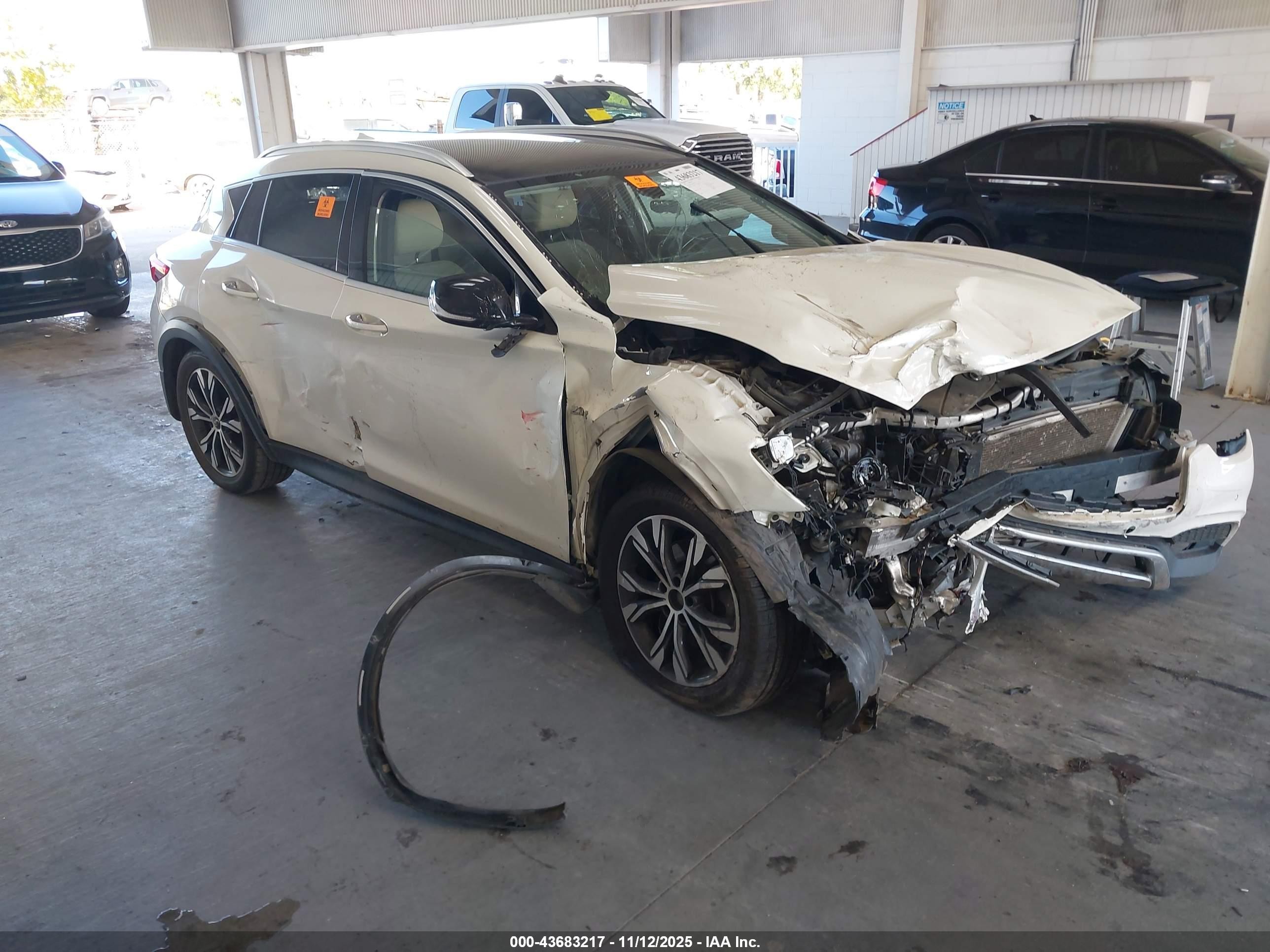2017 Infiniti QX30 Premium, VIN SJKCH5CRXHA039565 — Biohazard / chemical