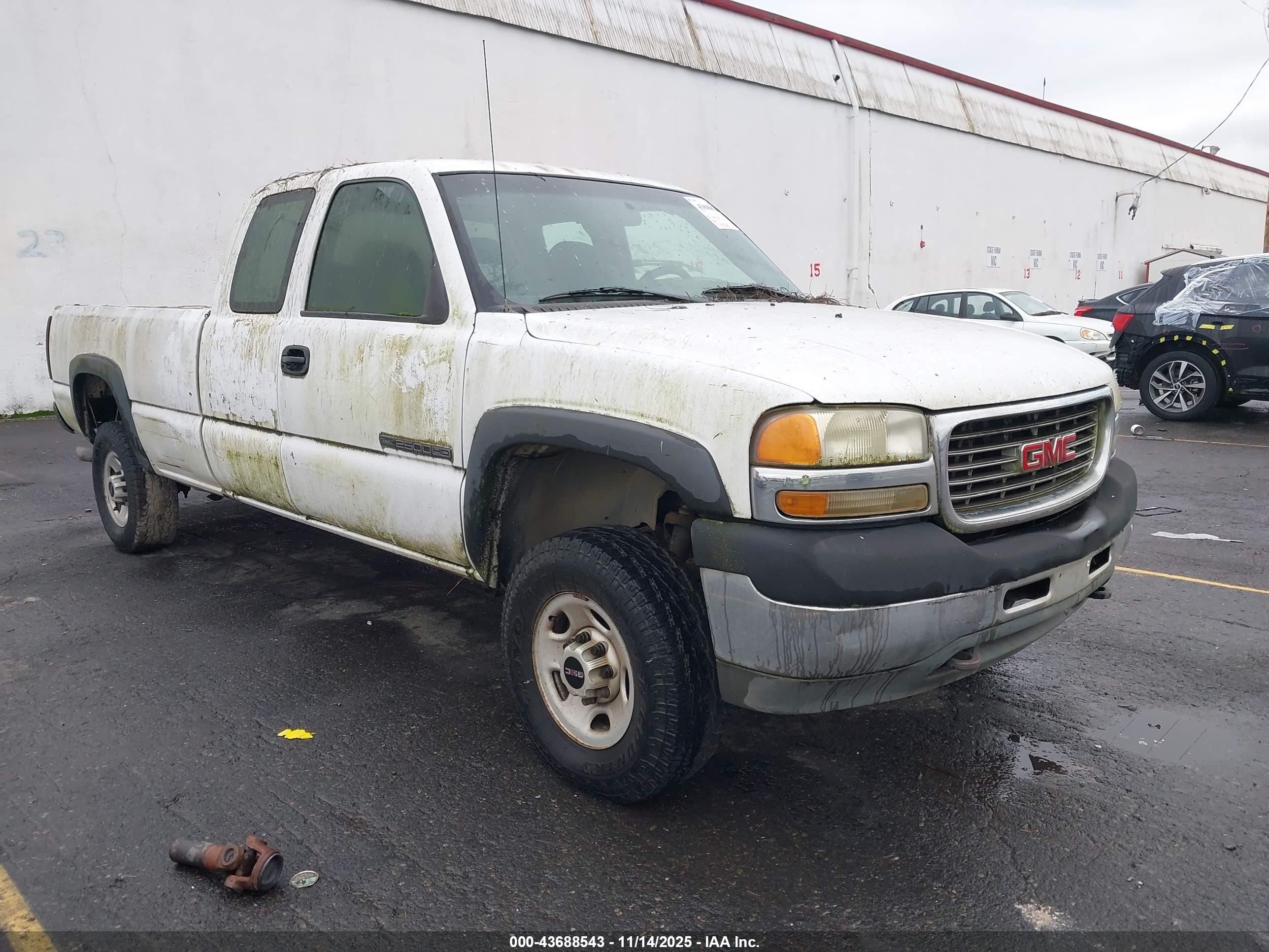 2002 GMC Sierra 2500HD Work Truck, VIN 1GTHC29U52E116120 — Biohazard / chemical