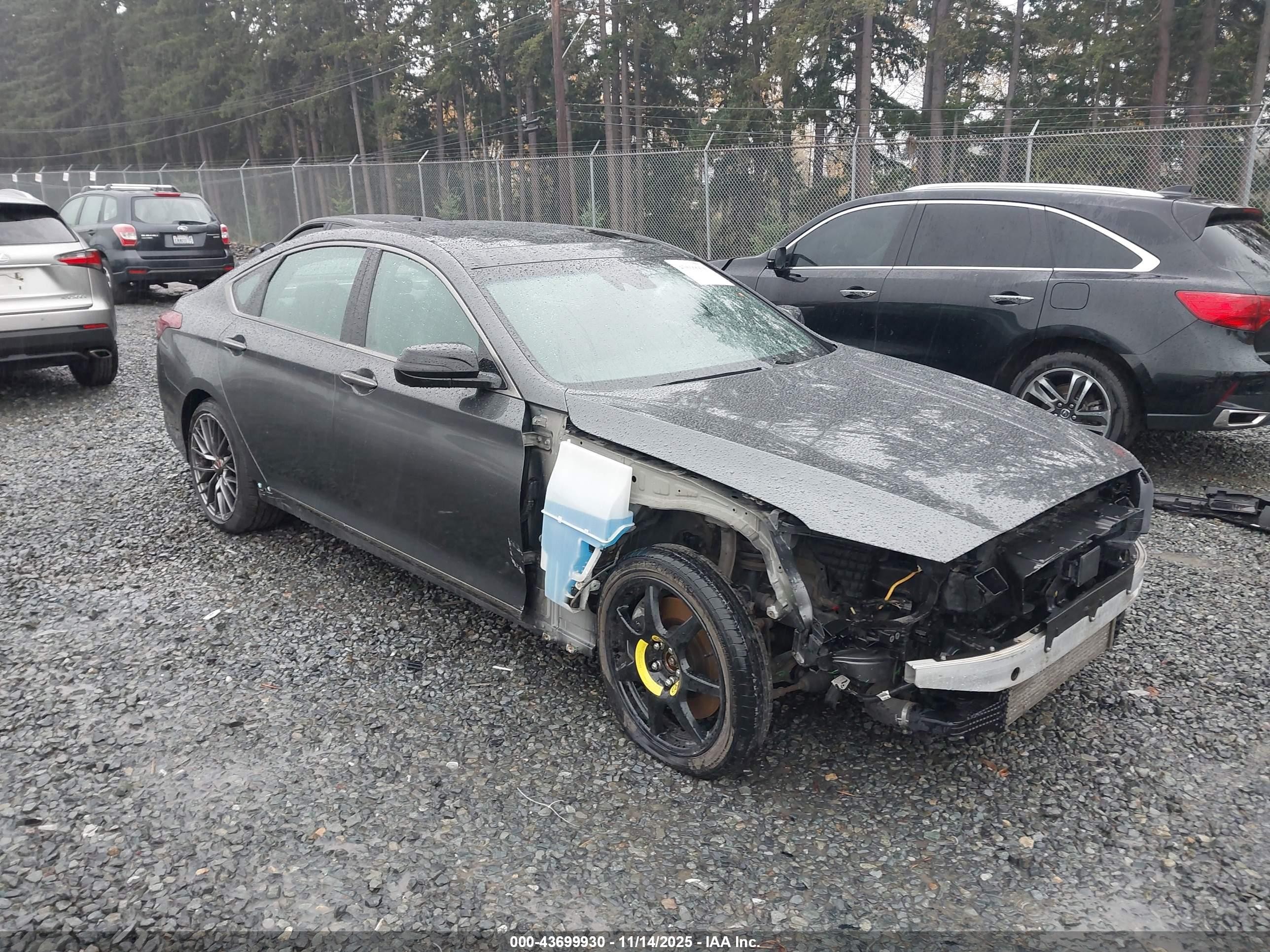 2019 Genesis G80 Sport, VIN KMHGN4JB0KU285653 — Front end