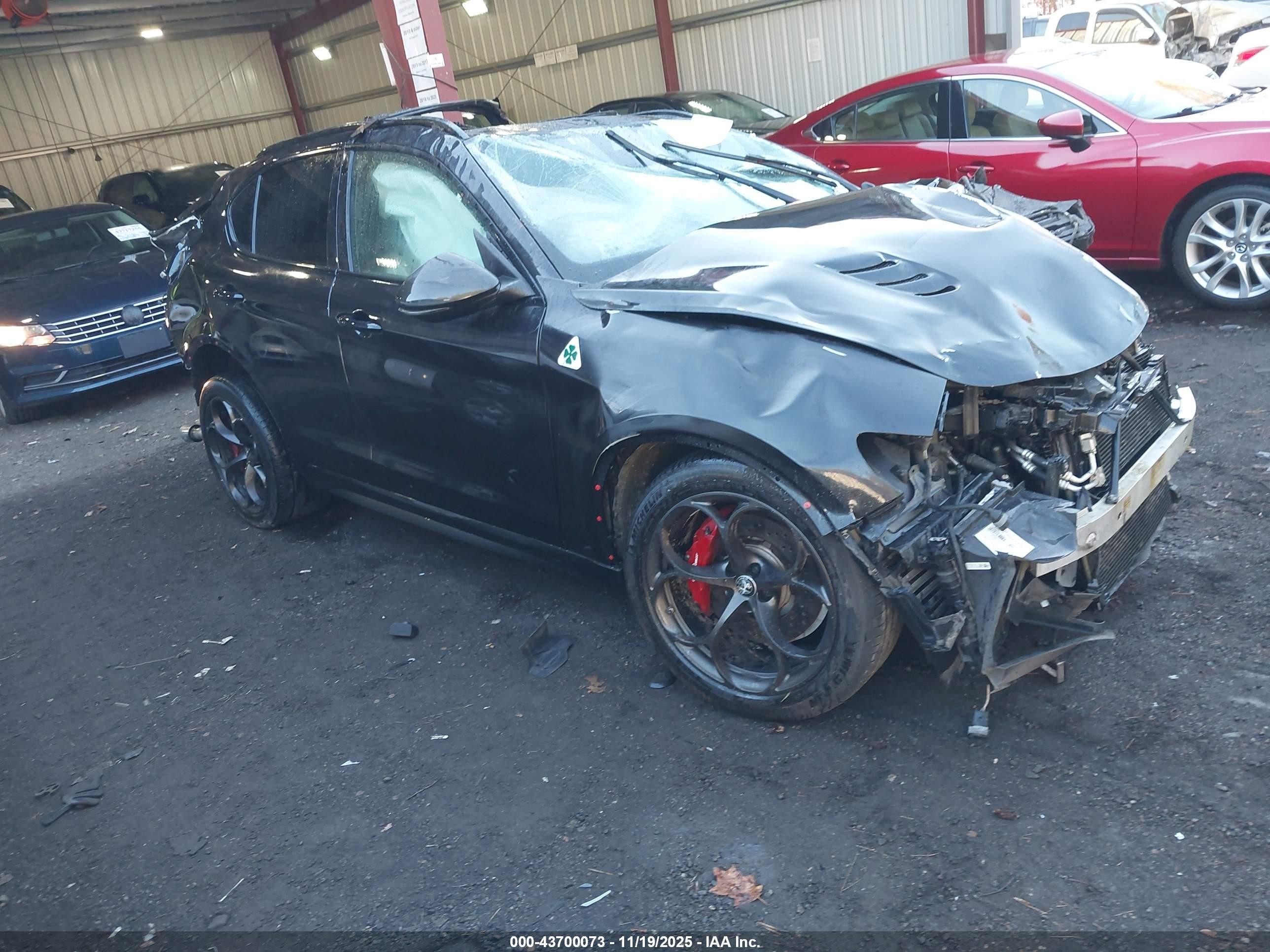 2021 Alfa Romeo Stelvio Quadrifoglio, VIN ZASPAKEV9M7D14410 — Rollover