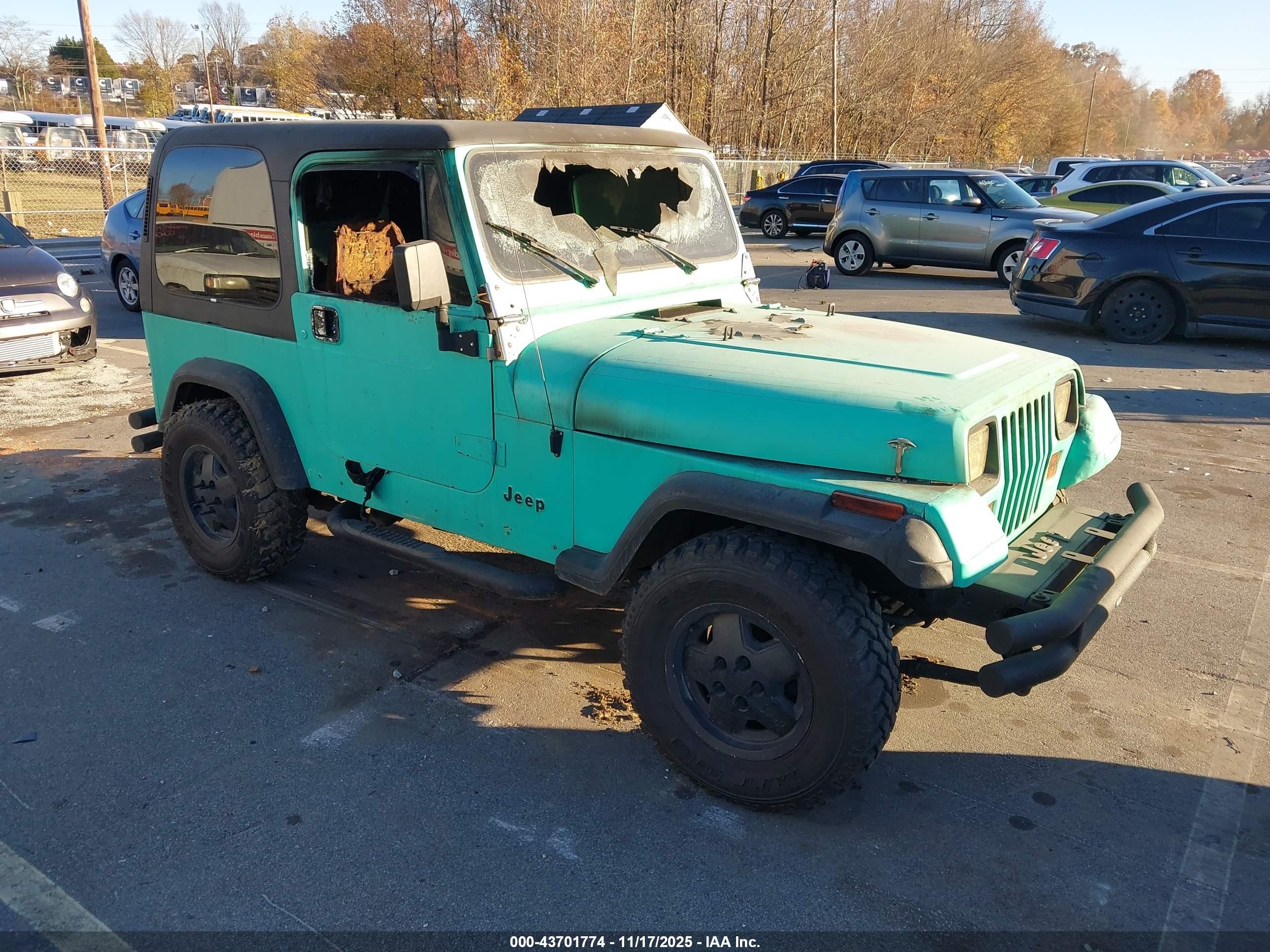 1988 Jeep Wrangler, VIN 2BCCZ81K2JB526732 — Interior fire