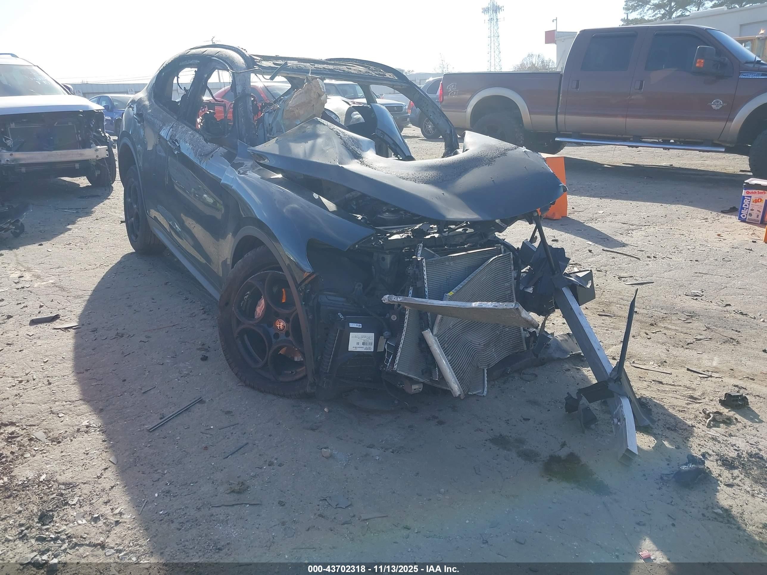 2022 Alfa Romeo Stelvio Sprint, VIN ZASPAKAN2N7D43156 — Burn