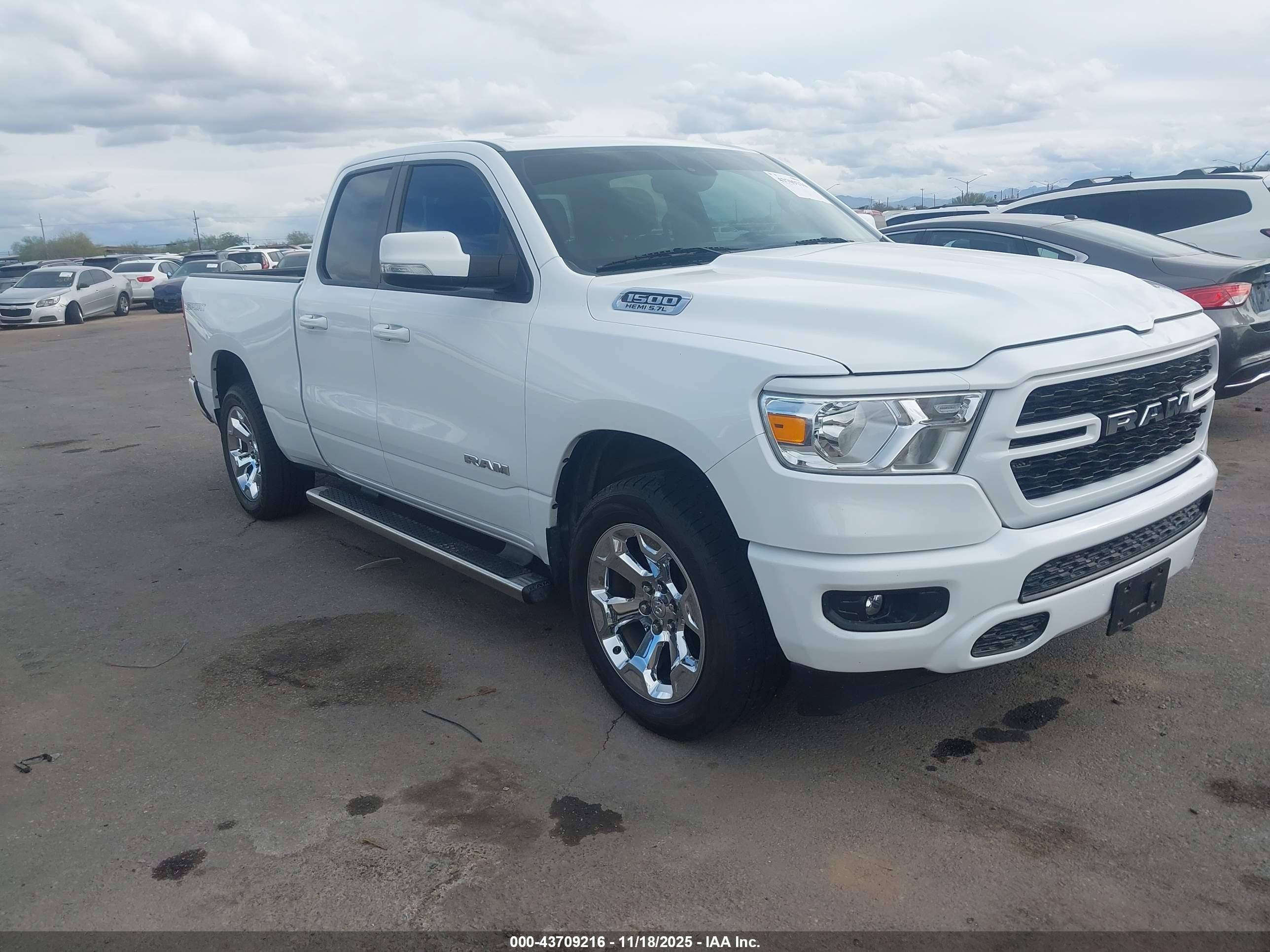 2022 Ram 1500 Big Horn, VIN 1C6RREBT0NN425057 — Fresh water flood