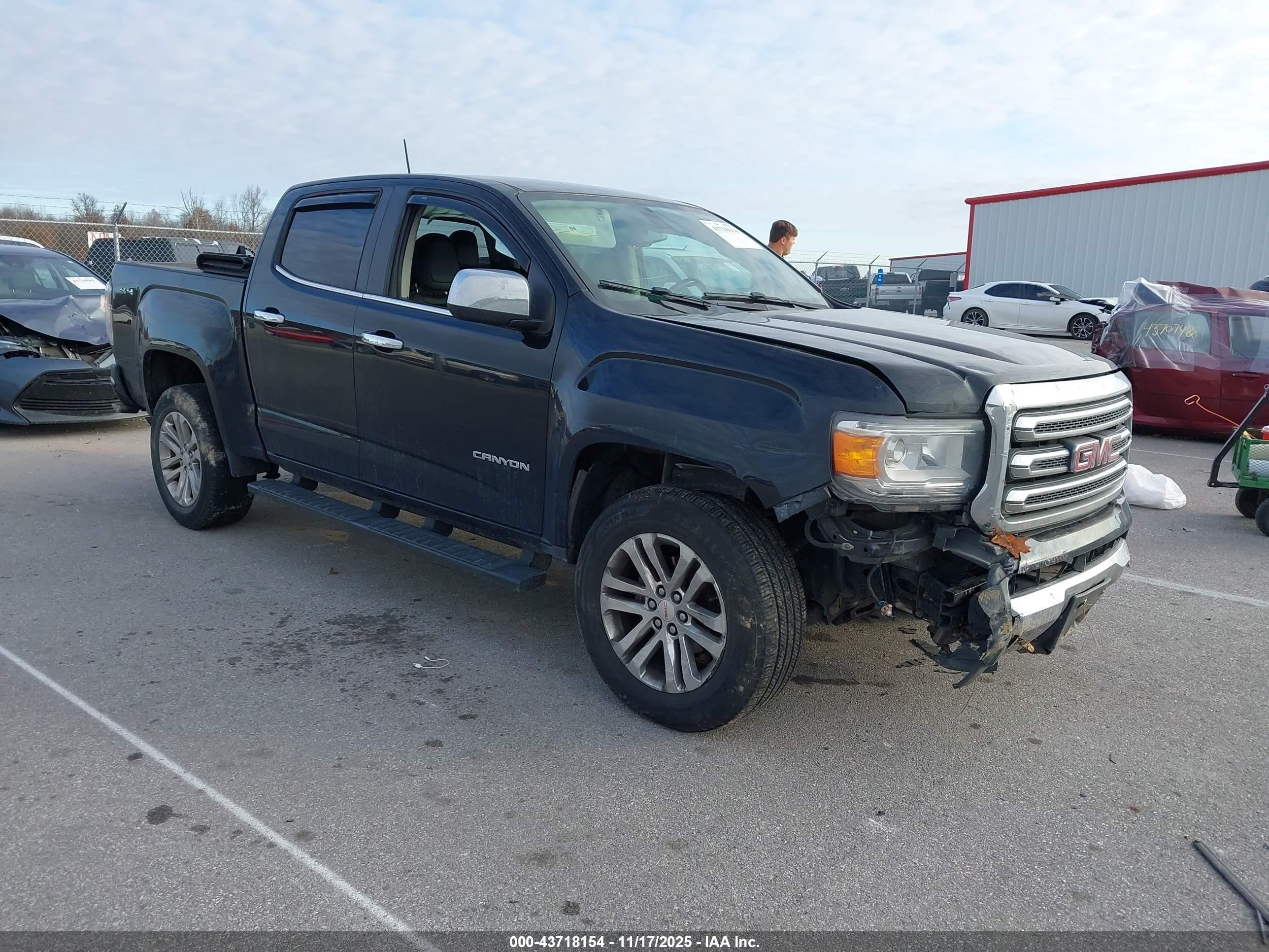 2015 GMC Canyon 4WD SLT, VIN 1GTG6CE36F1149324 — Front end