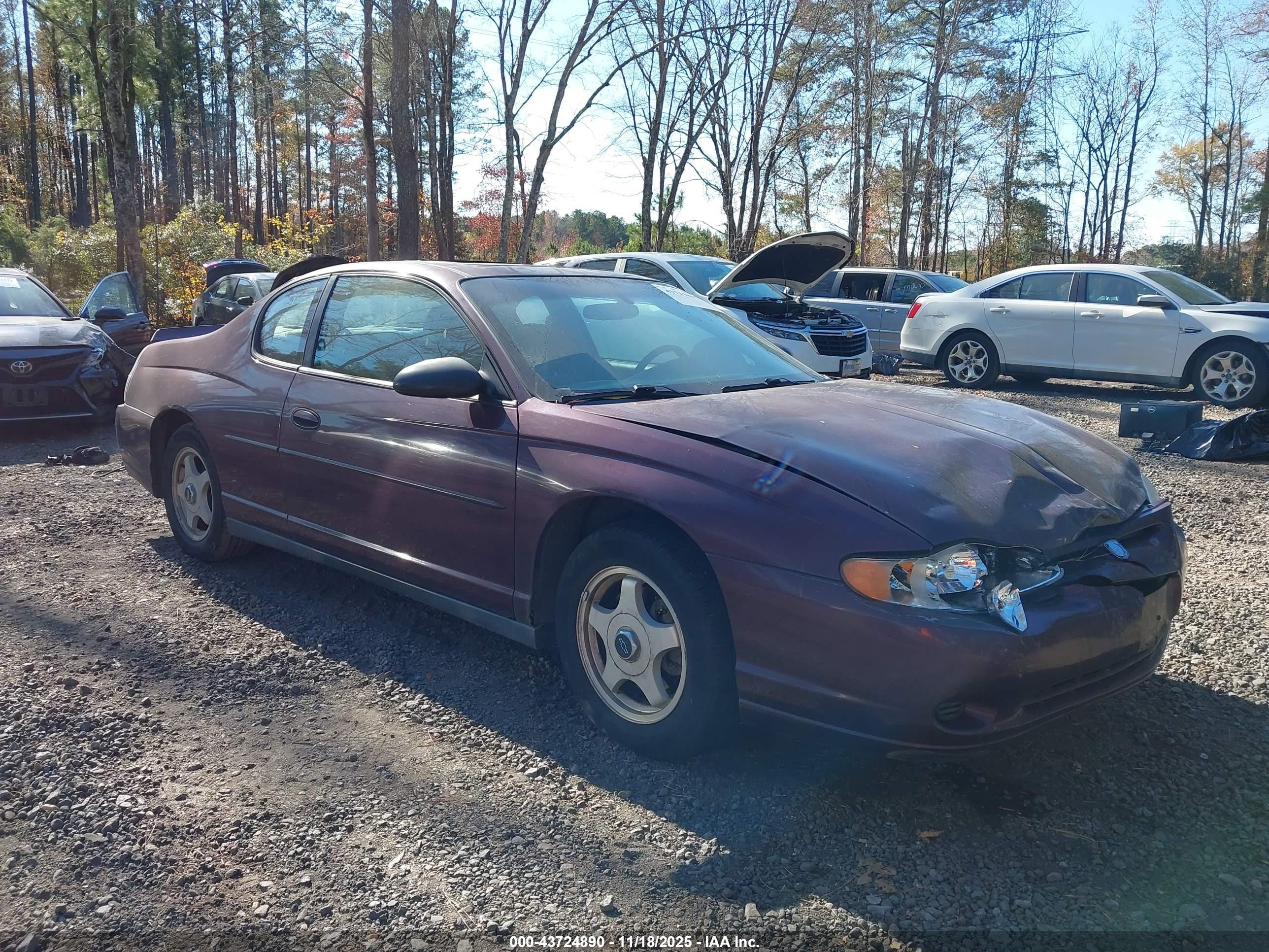 2003 Chevrolet Monte Carlo LS, VIN 2G1WW12E439442788 — Front end