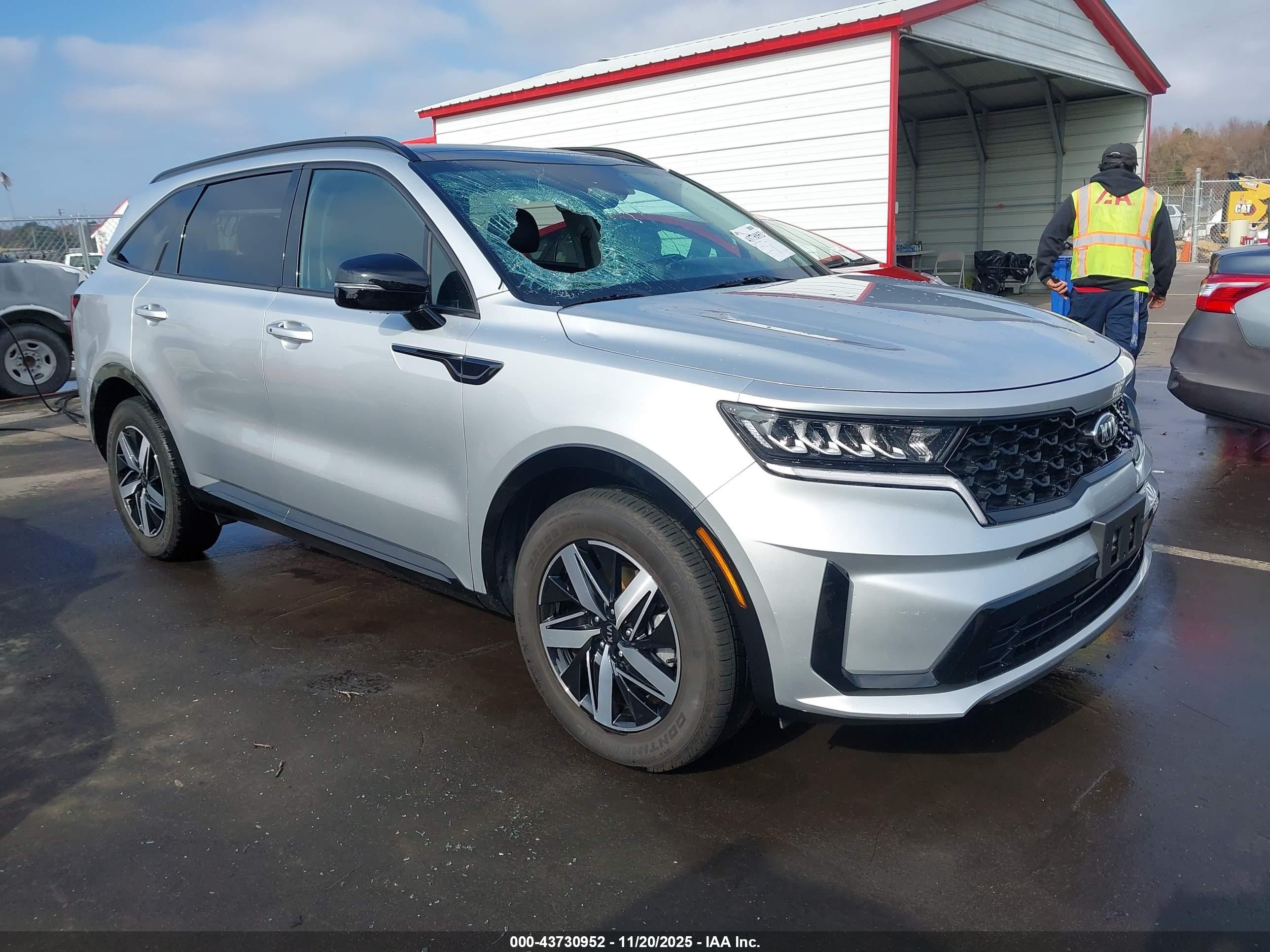 2021 Kia Sorento S, VIN 5XYRL4LC0MG040722 — Storm
