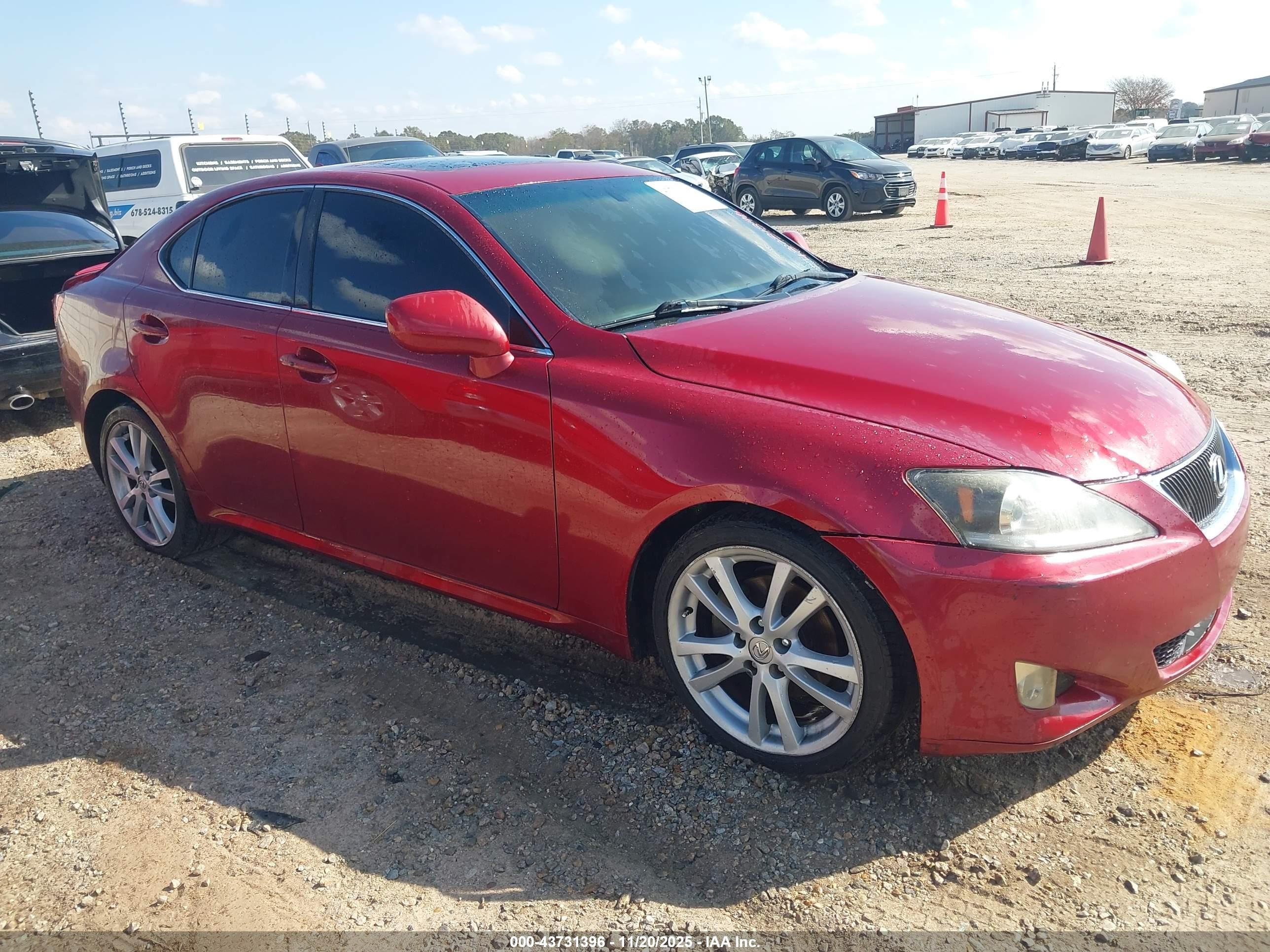 2007 Lexus IS 250, VIN JTHBK262372041856 — Interior fire