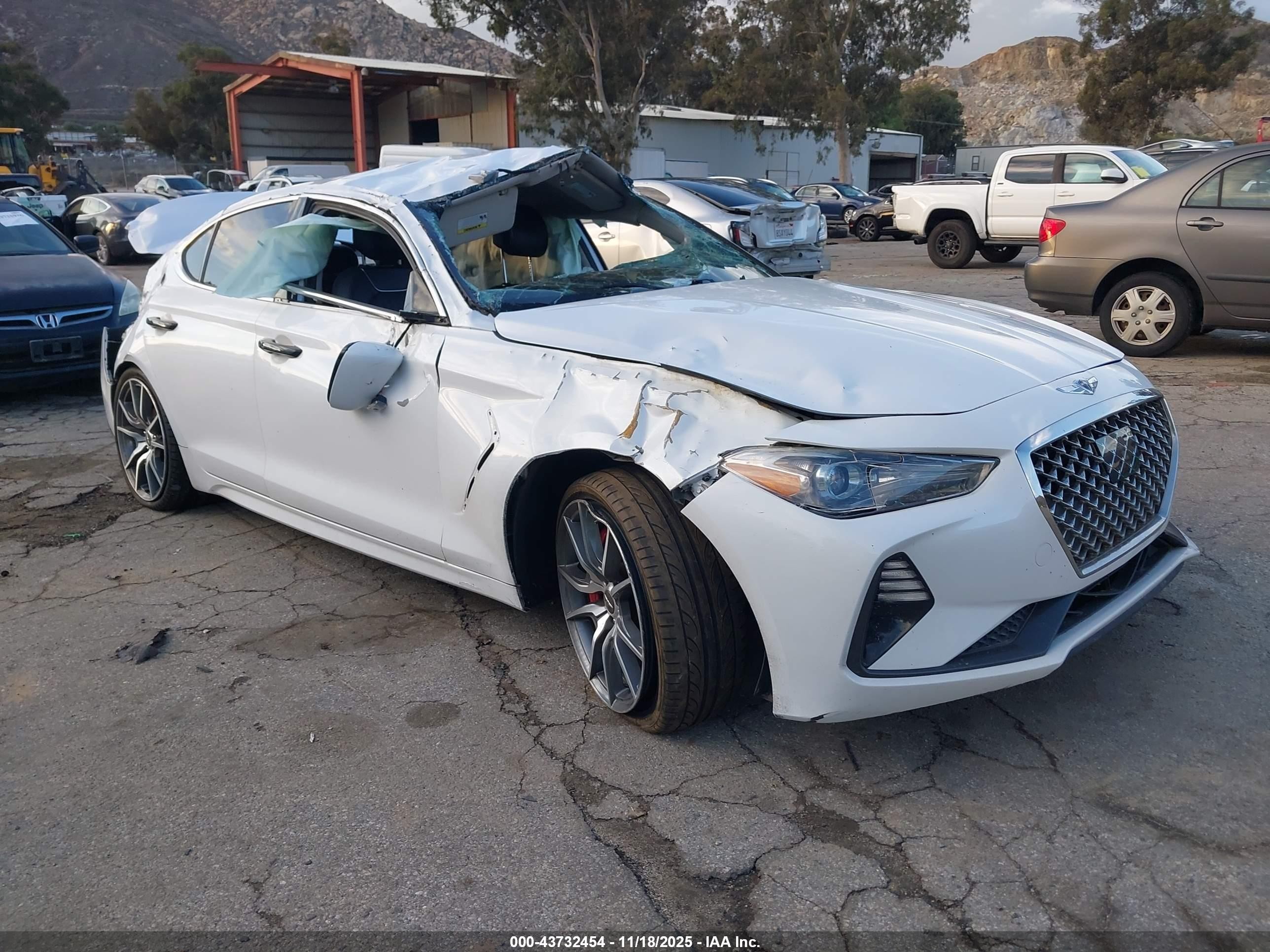 2019 Genesis G70 Advanced, VIN KMTG54LE6KU025996 — Rollover