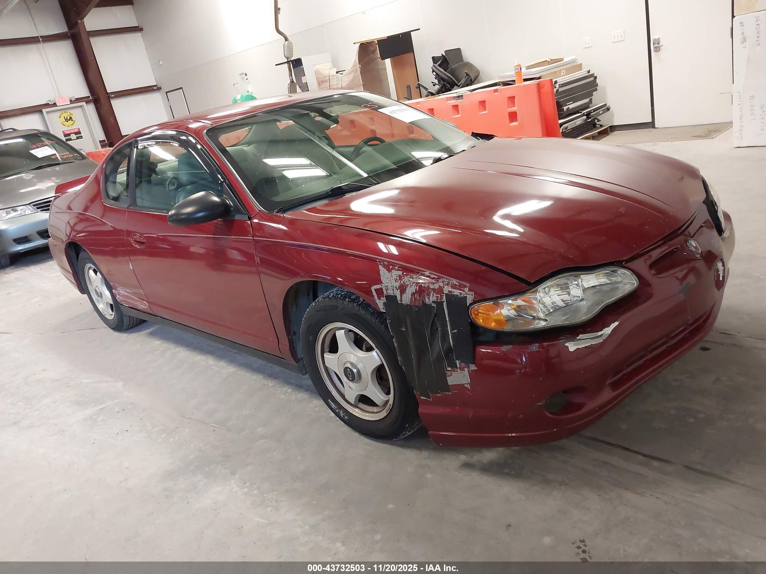 2005 Chevrolet Monte Carlo LS, VIN 2G1WW12E259128043 — Перед
