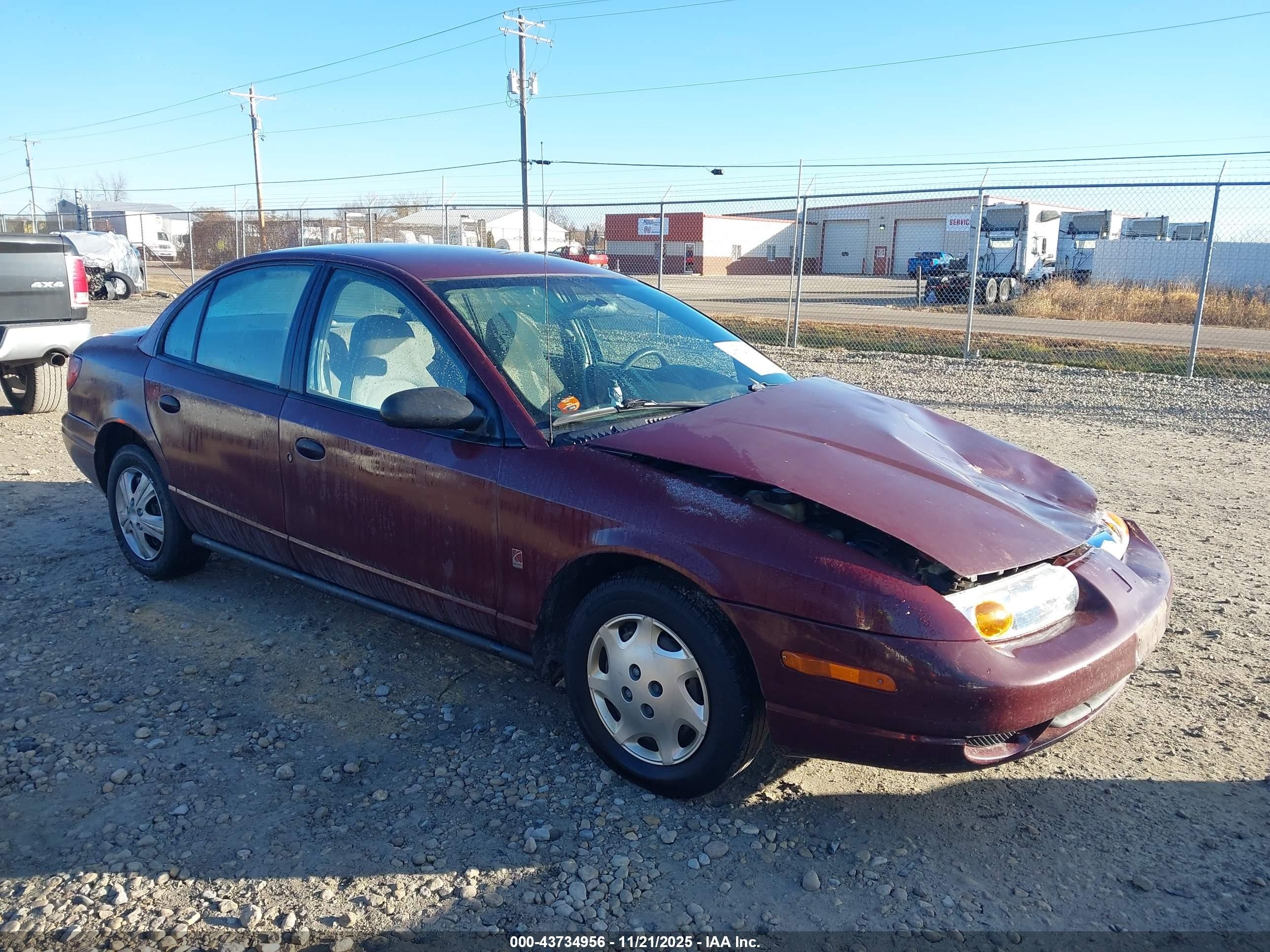 2001 Saturn SL, VIN 1G8ZH528X1Z346709 — Not stated