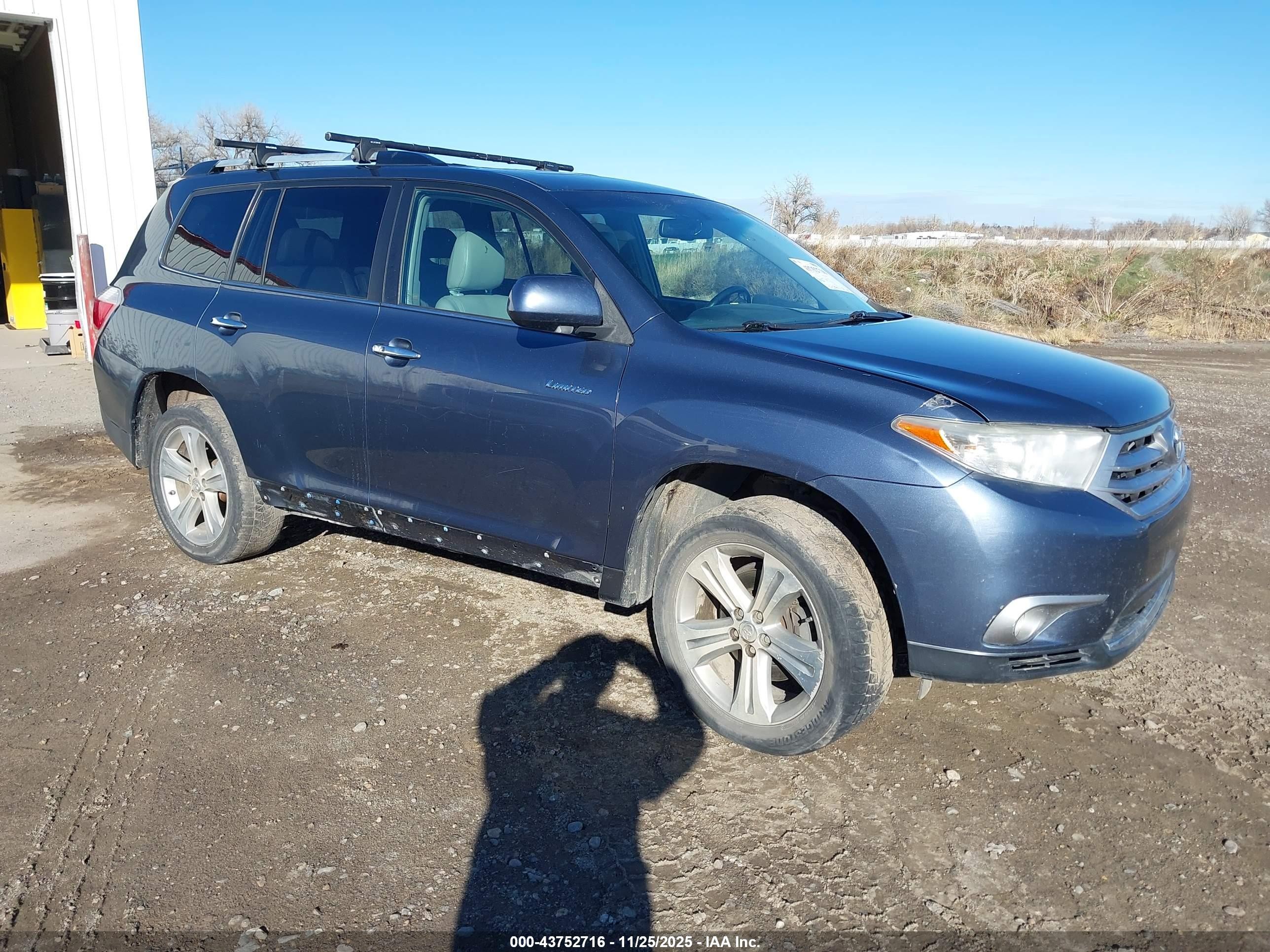 2013 Toyota Highlander Limited, VIN 5TDDK3EH2DS240343 — Not stated