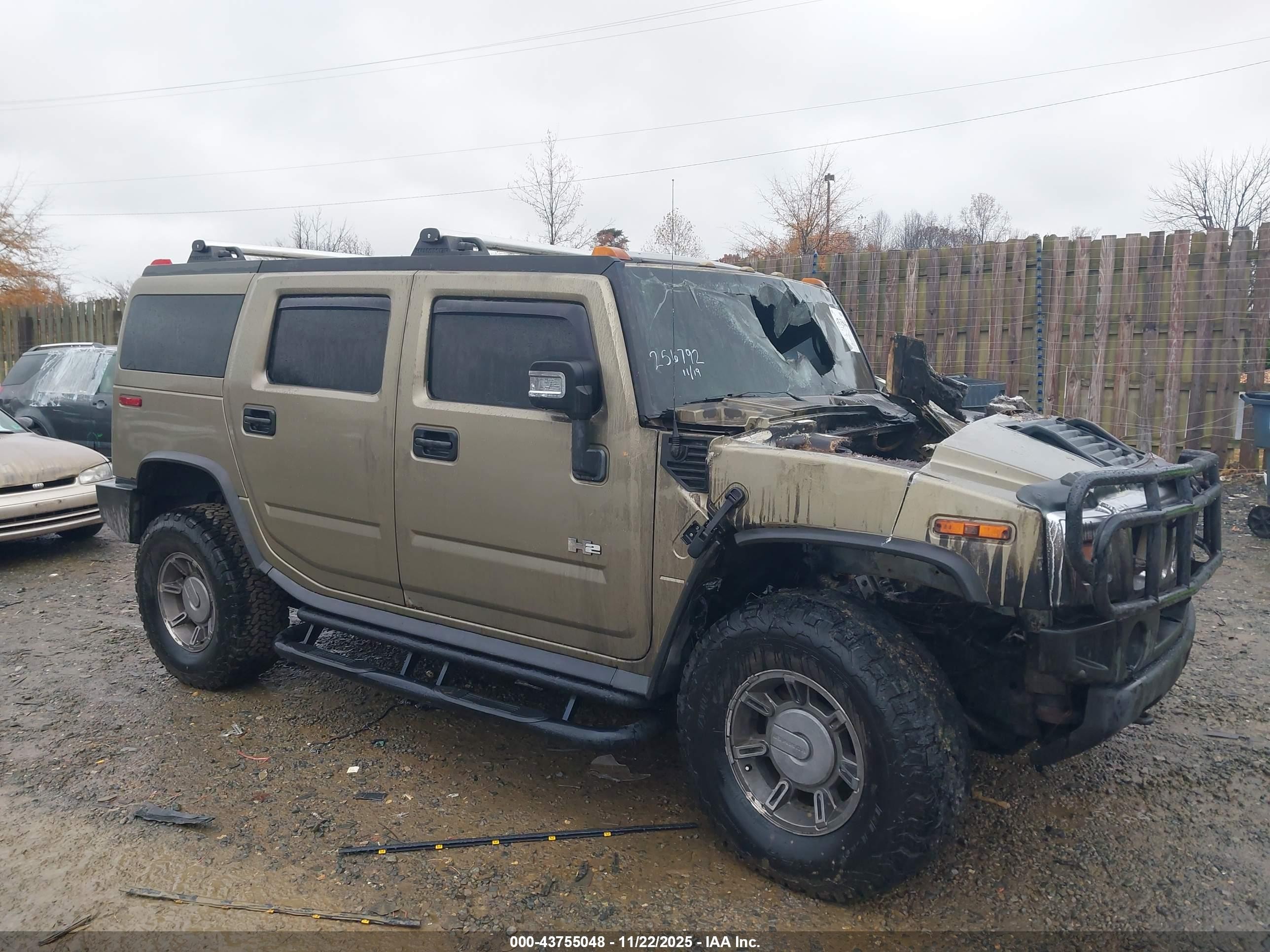 2006 Hummer H2, VIN 5GRGN23U26H114200 — Engine fire