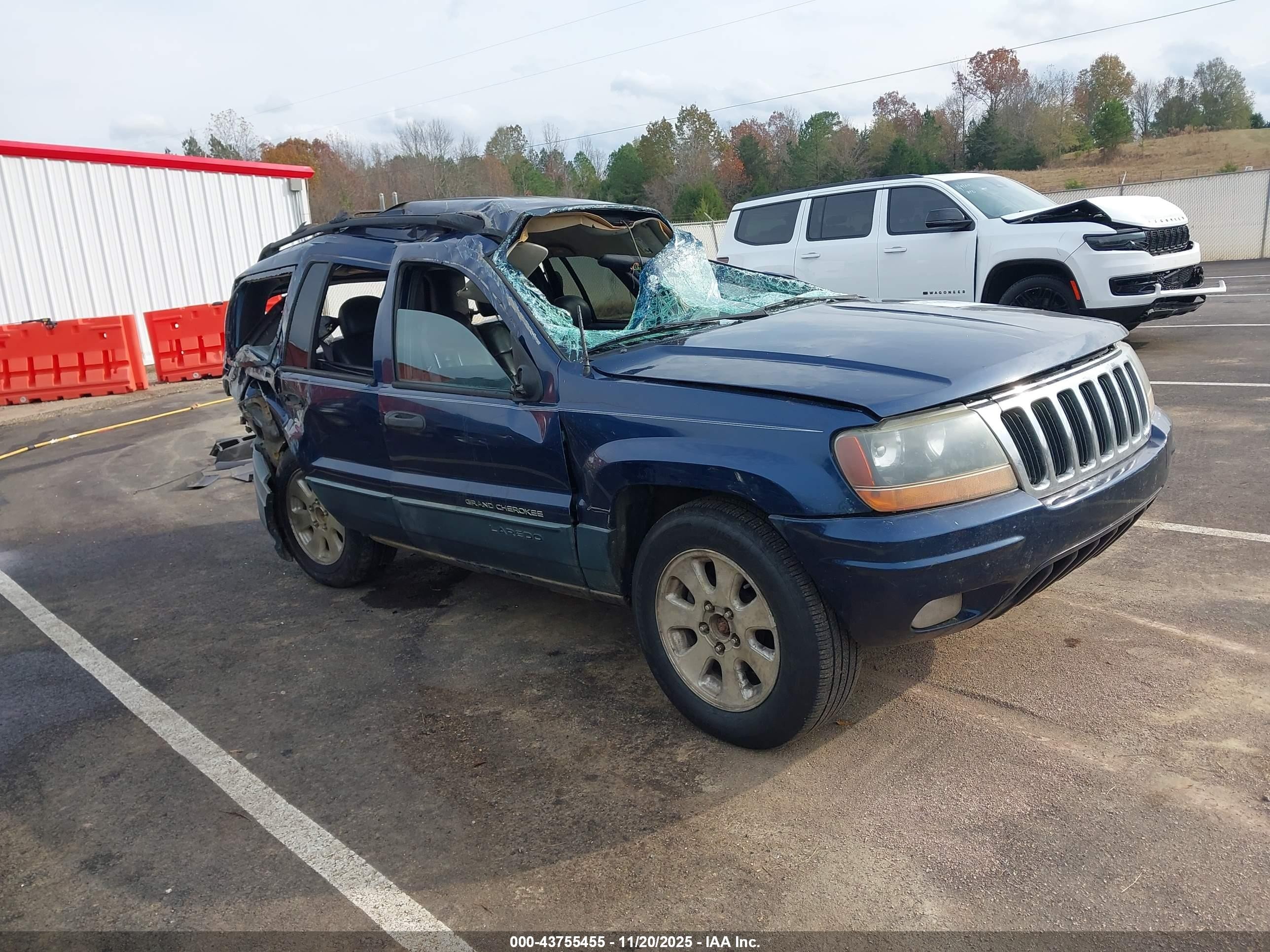 2001 Jeep Grand Cherokee Laredo, VIN 1J4GW48S31C612617 — Rollover