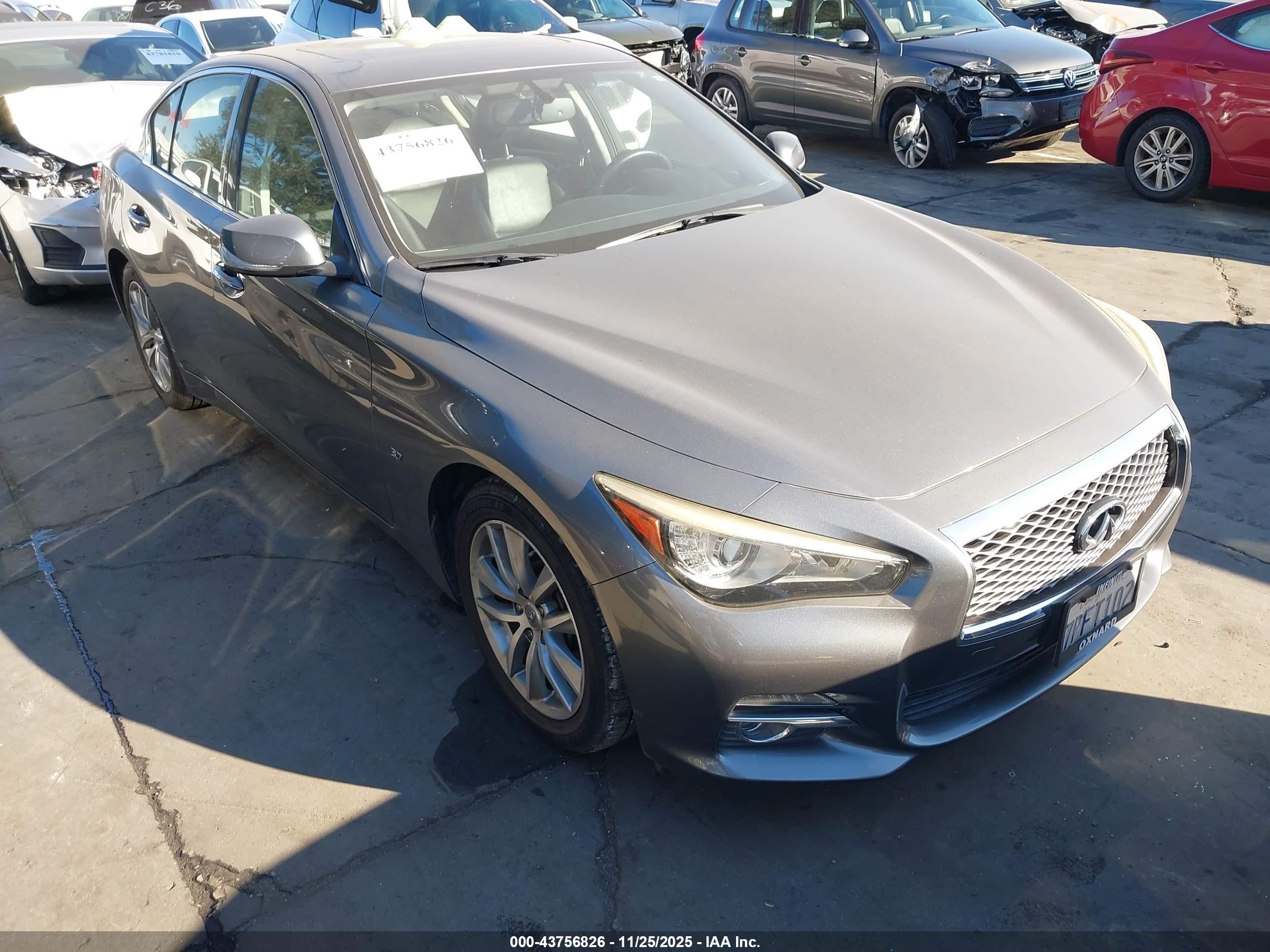 2015 Infiniti Q50 Premium, VIN JN1BV7AP5FM350663 — Fresh water flood
