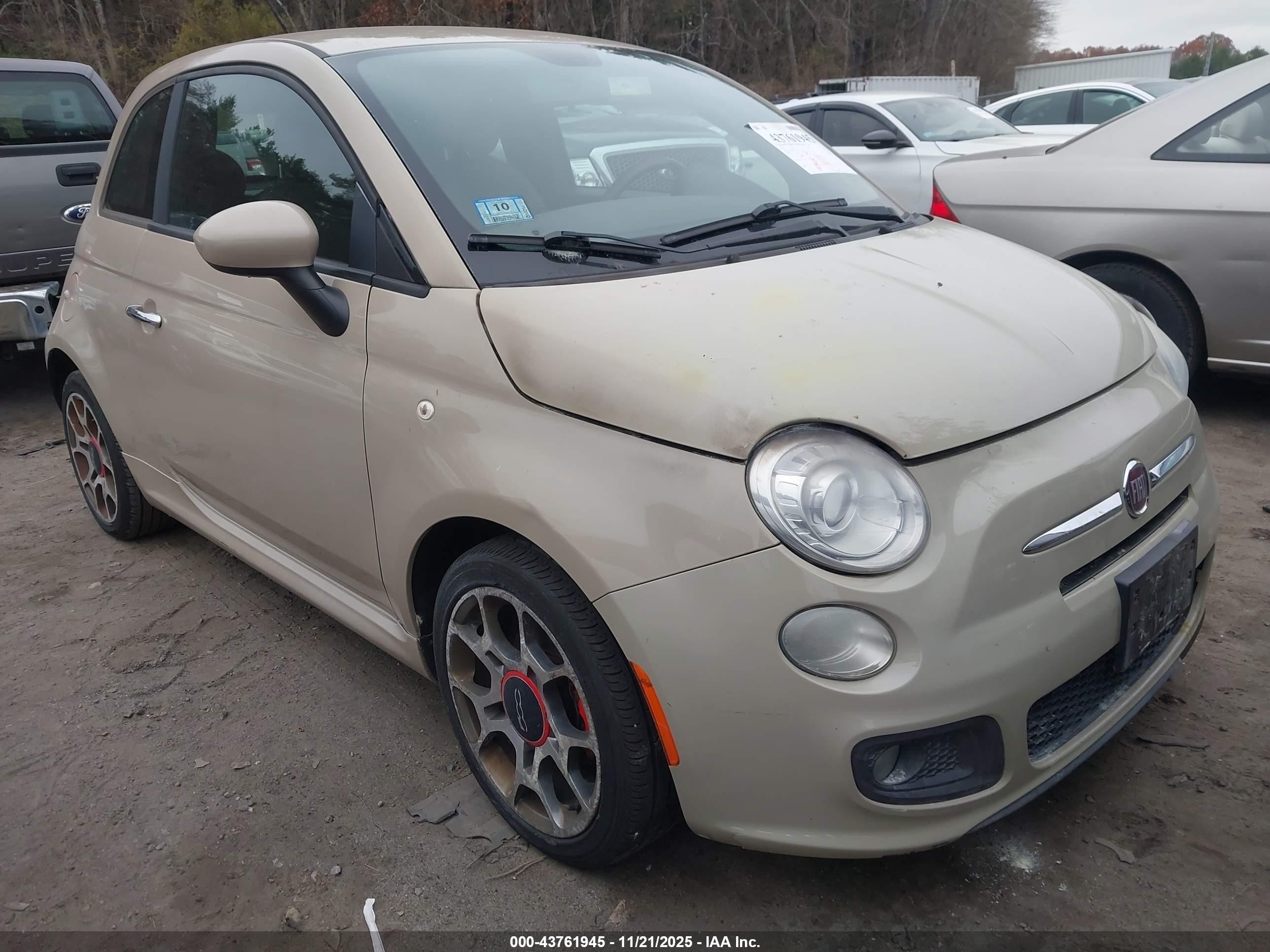 2012 FIAT 500 Sport, VIN 3C3CFFBR1CT194799 — Engine fire