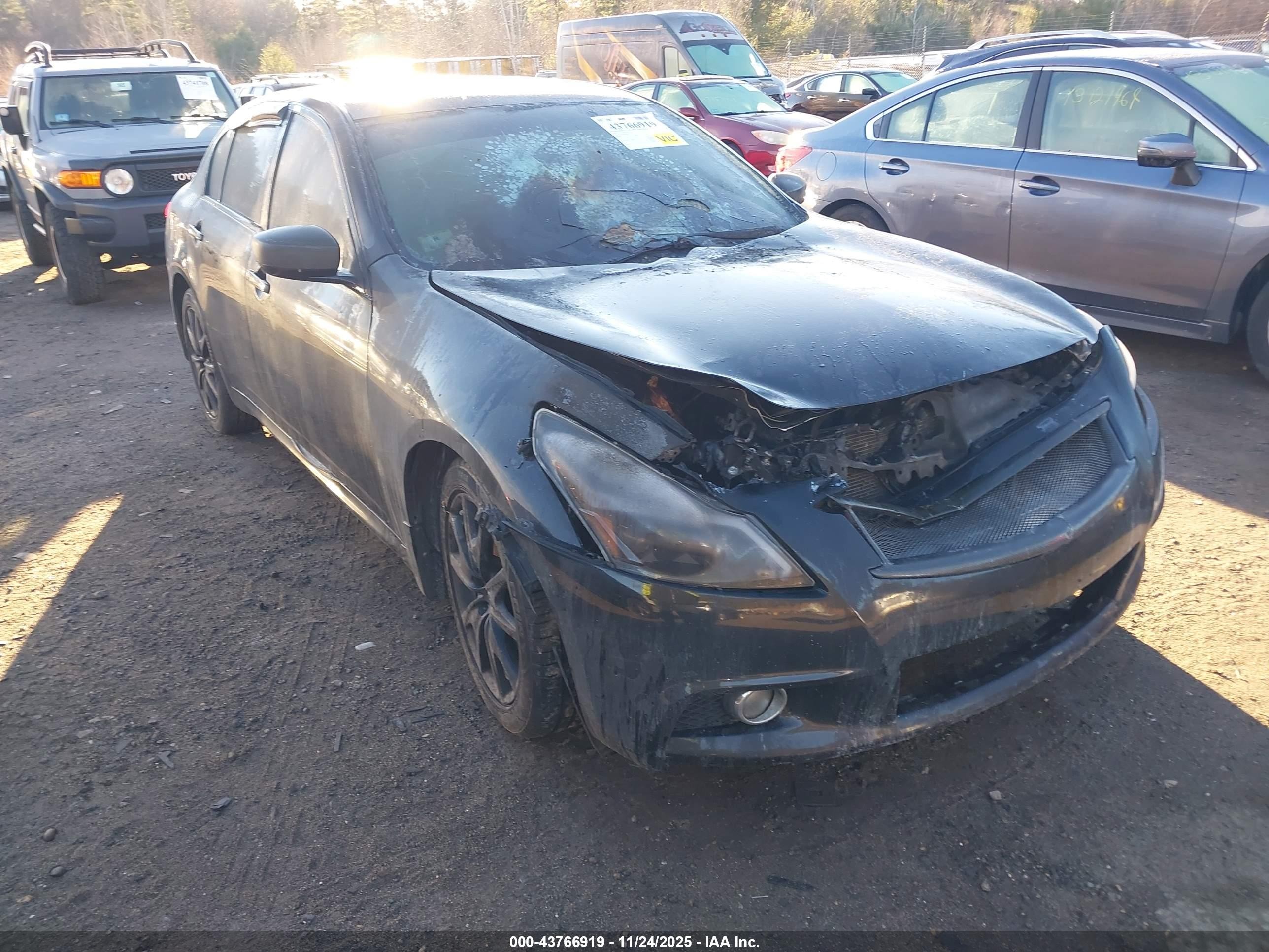 2013 Infiniti G37 x, VIN JN1CV6AR3DM761265 — Engine fire