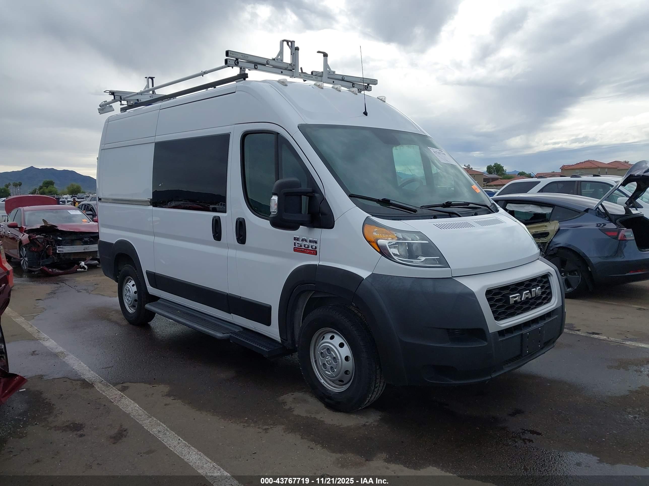 2021 Ram ProMaster Cargo, VIN 3C6LRVBG4ME515453 — Interior fire
