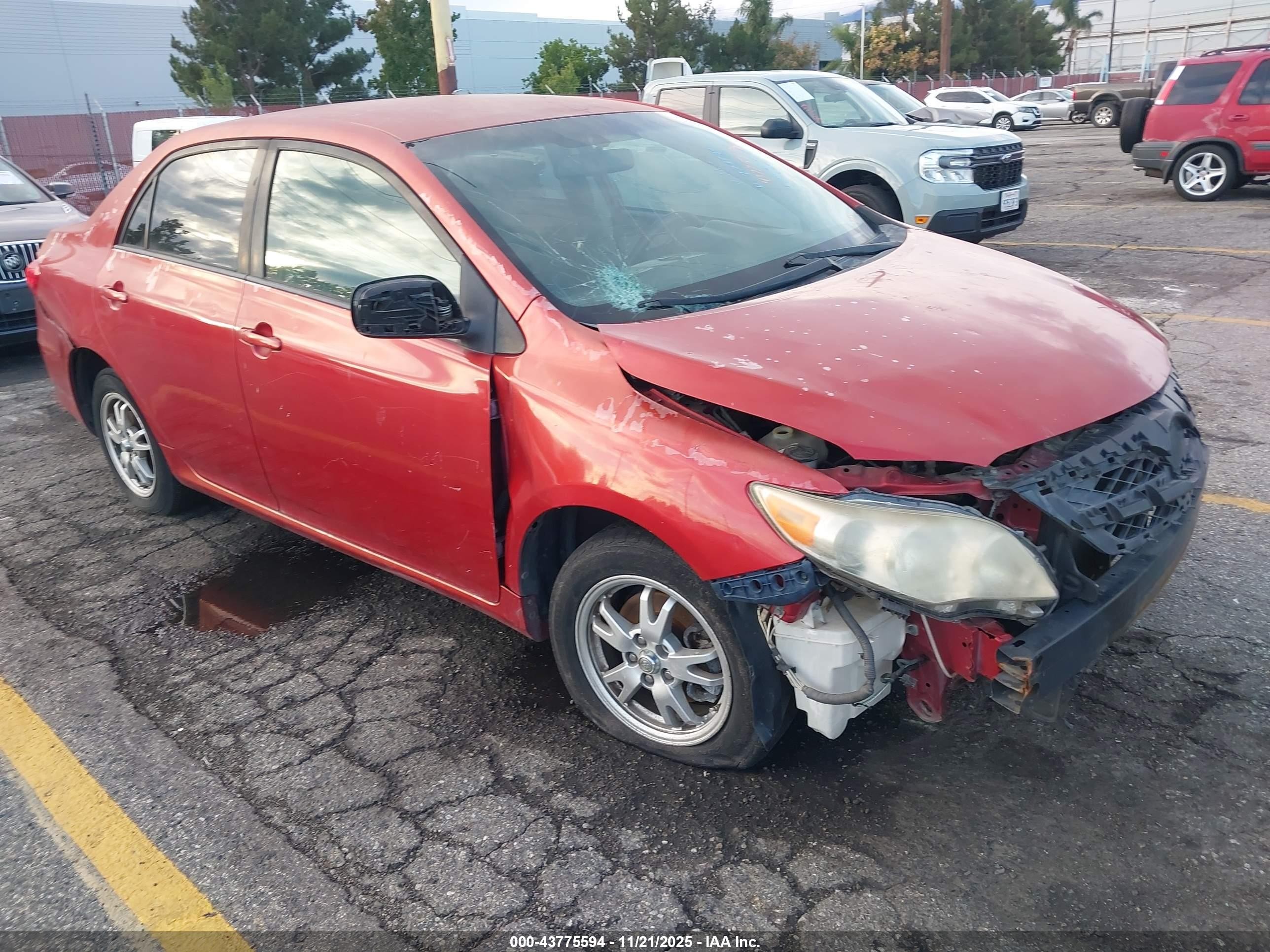 2011 Toyota Corolla LE, VIN JTDBU4EE0B9128469 — Front end