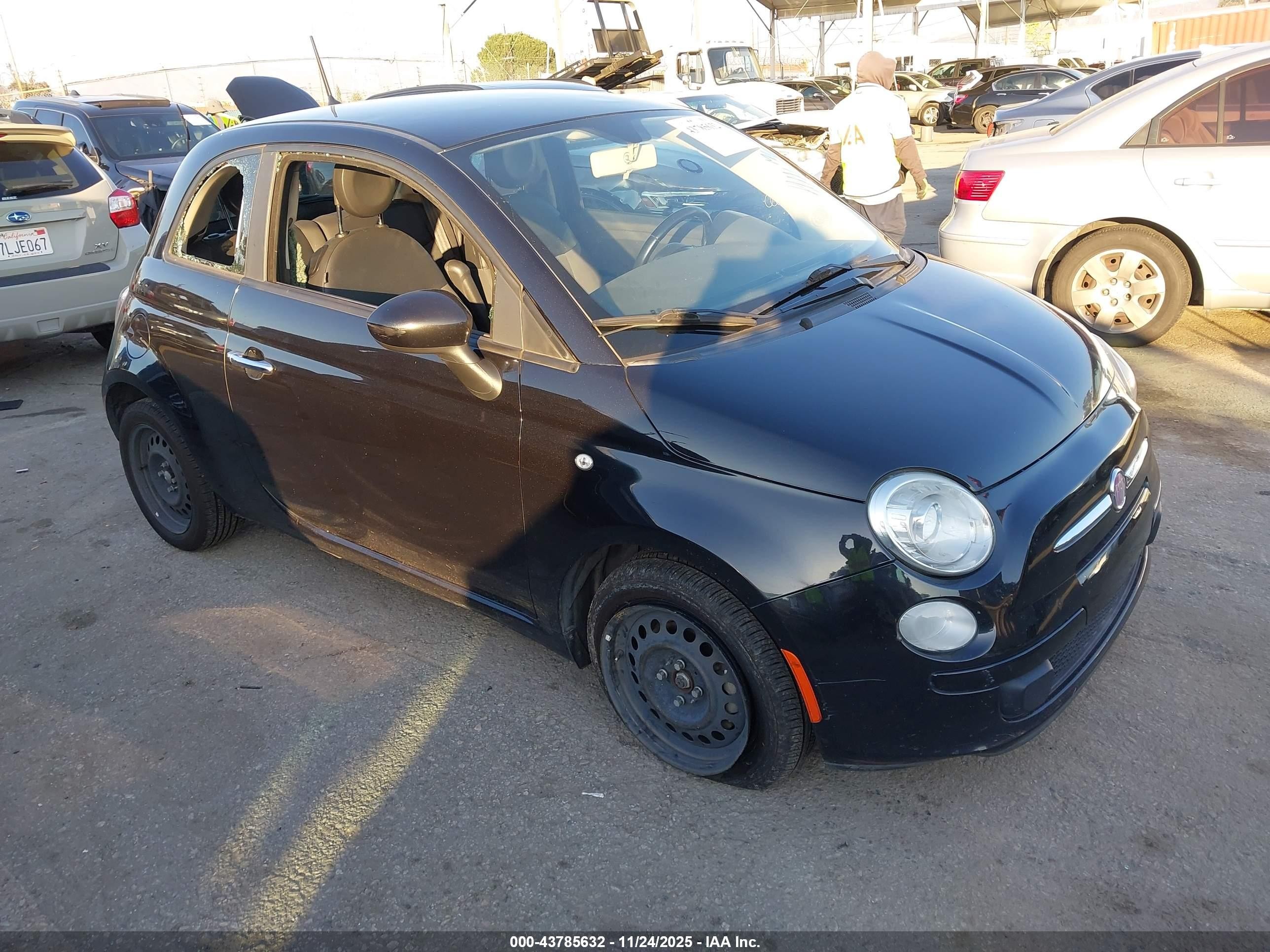 2013 FIAT 500 Pop, VIN 3C3CFFAR7DT601916 — Vandalism