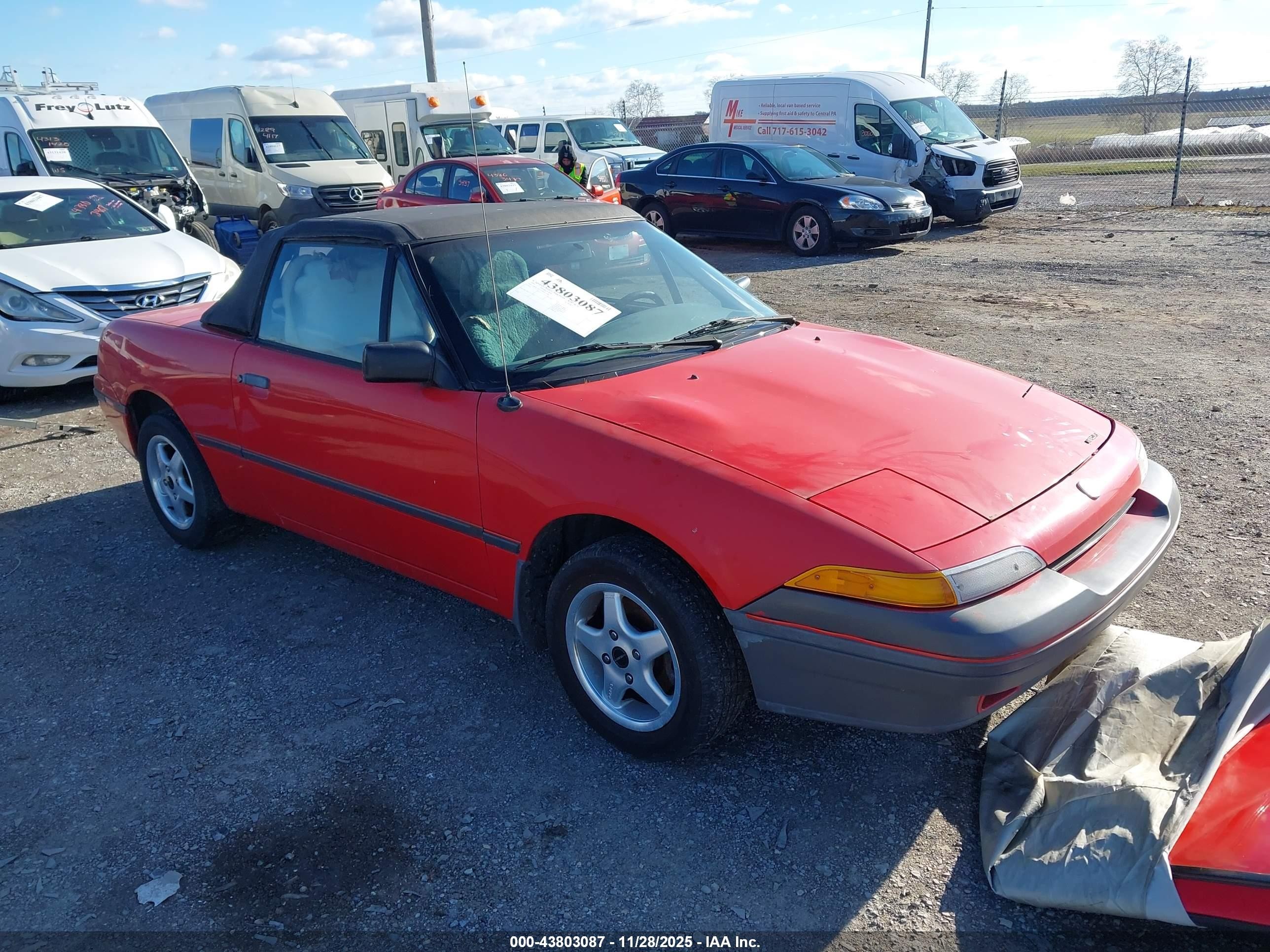 1991 Mercury Capri, VIN 6MPCT01Z1M8621040 — Rear end