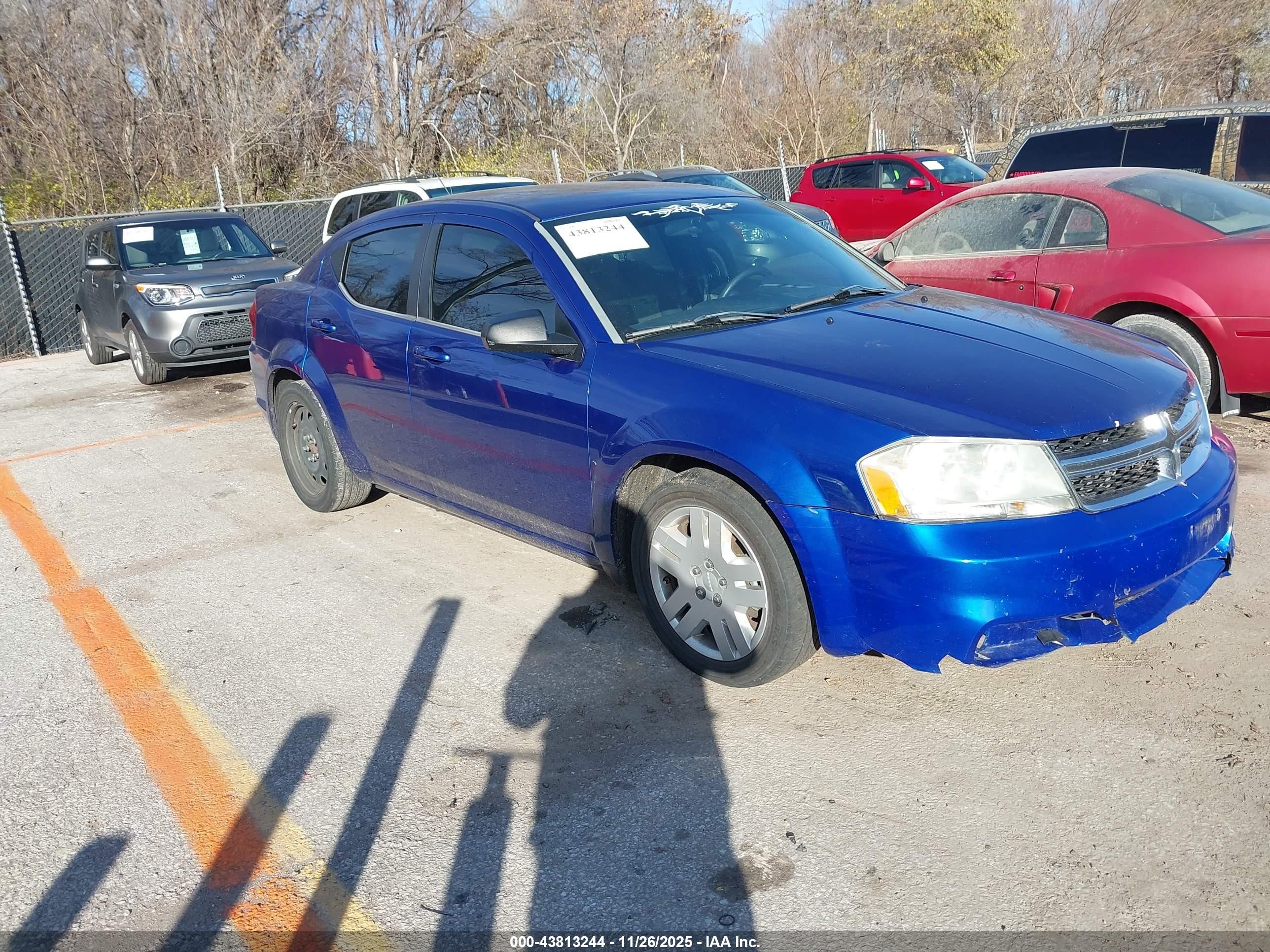 2013 Dodge Avenger SE, VIN 1C3CDZAB4DN581263 — Auction photo