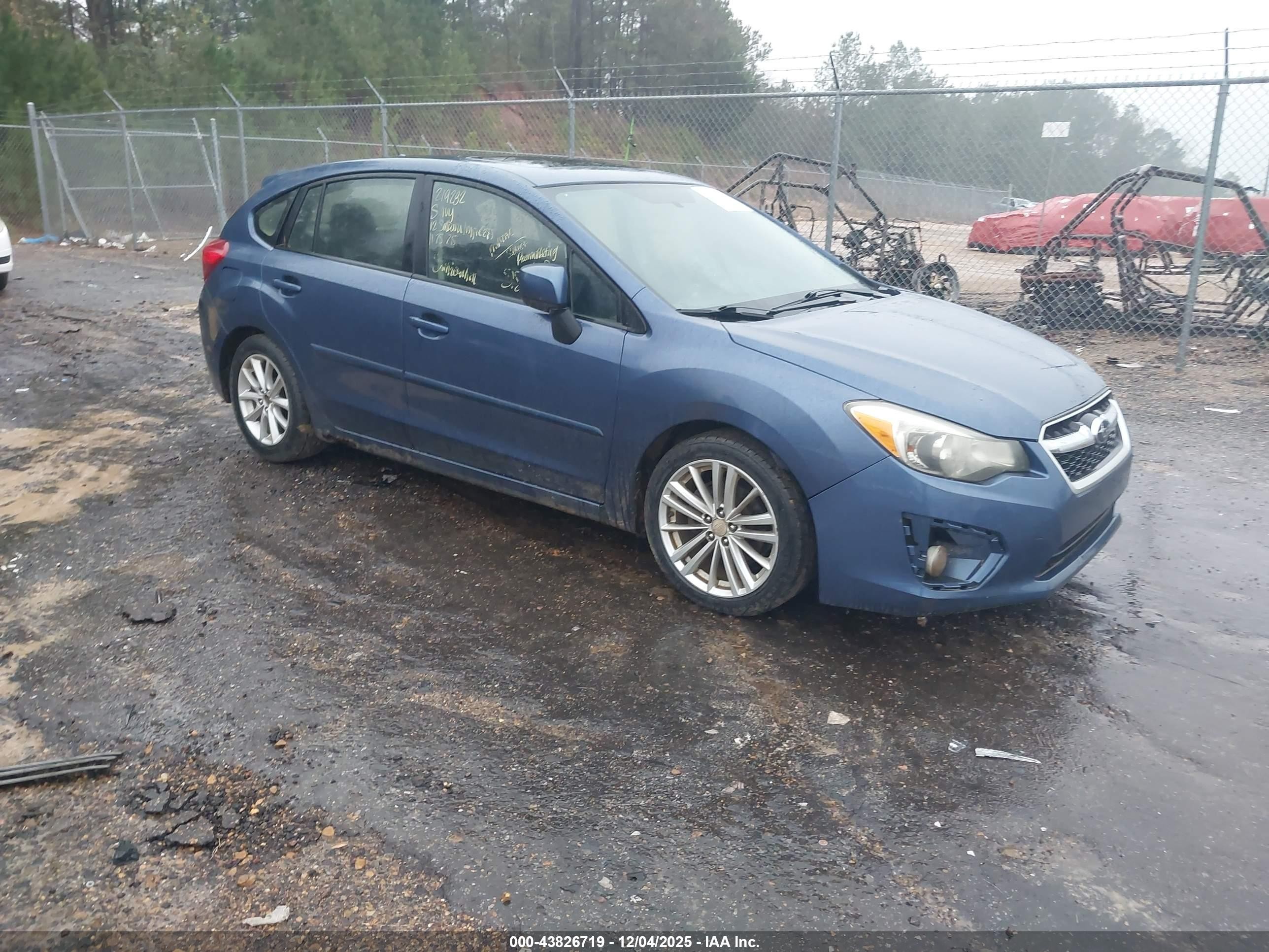 2012 Subaru Impreza Premium, VIN JF1GPAD68CH219282 — Repossession