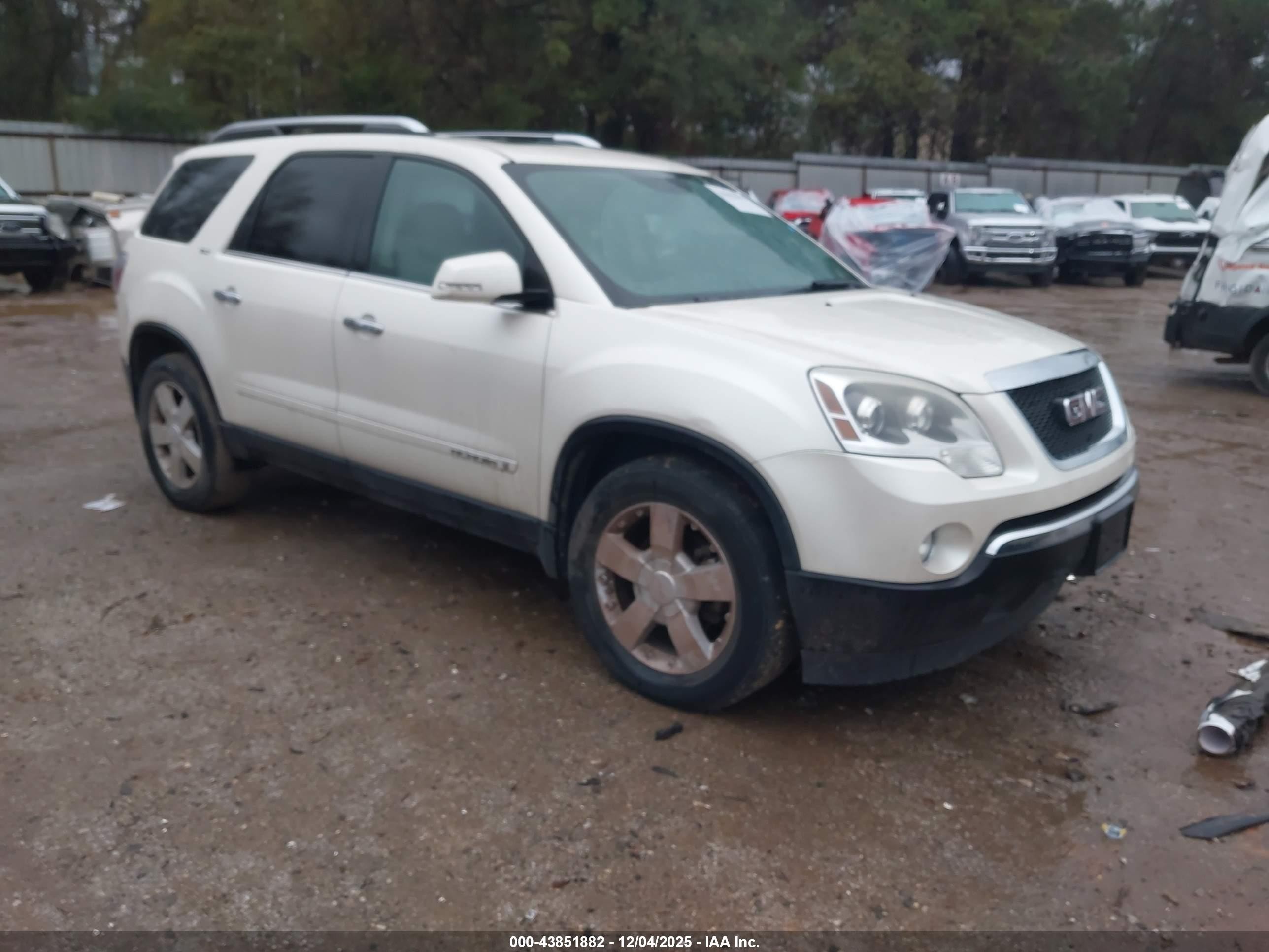 2008 GMC Acadia SLT1, VIN 1GKER23788J305546 — Пресная вода