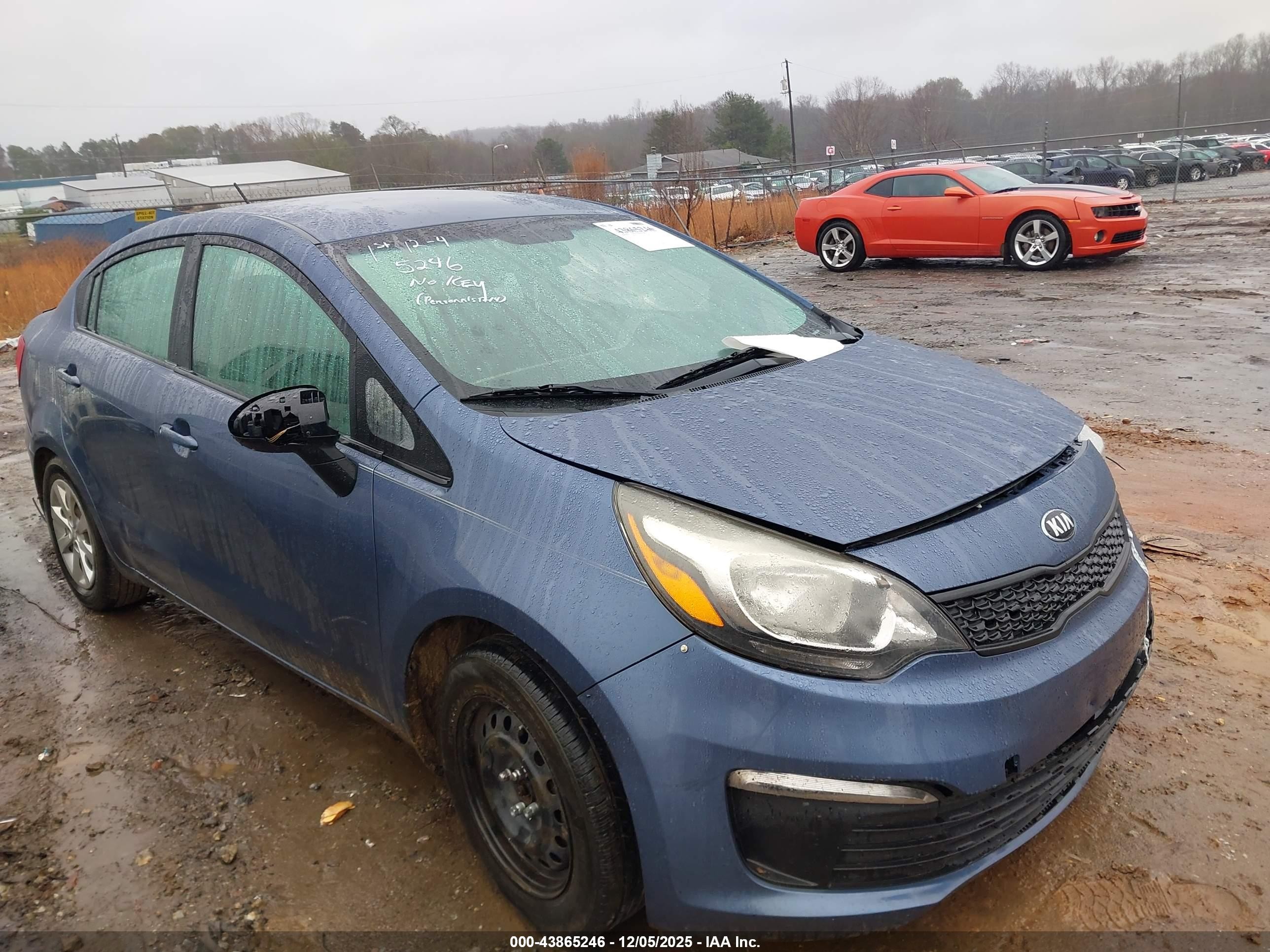2016 Kia Rio LX, VIN KNADM4A37G6570362 — Front end