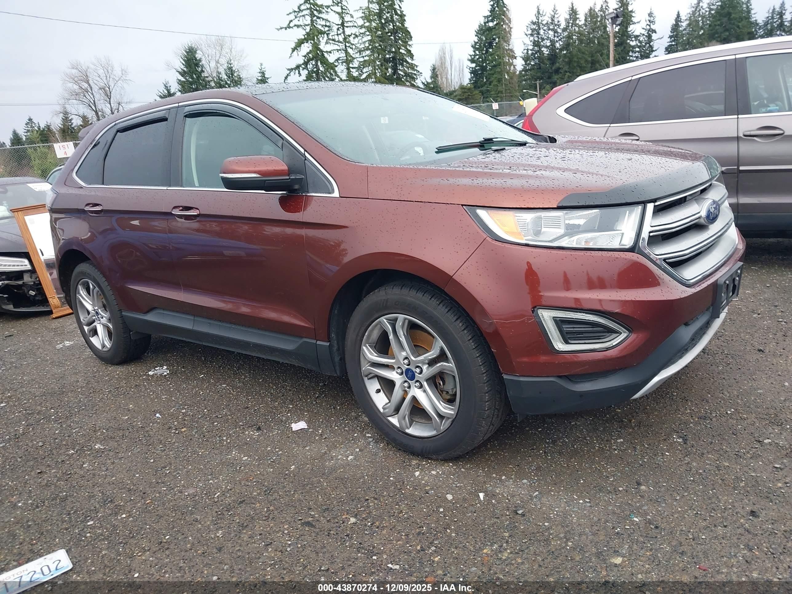 2016 Ford Edge Titanium, VIN 2FMPK4K81GBC67395 — Front end