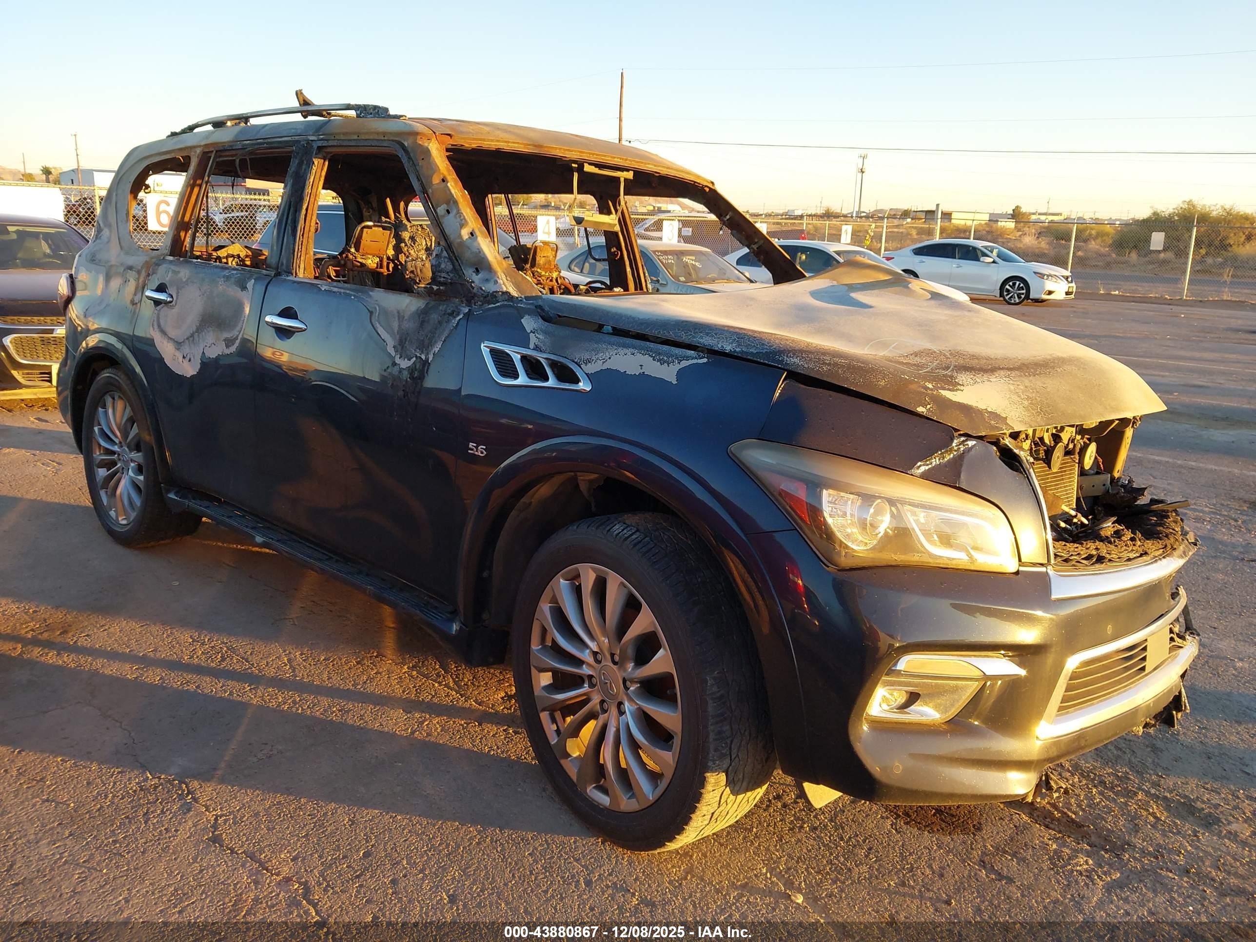 2015 Infiniti QX80, VIN JN8AZ2NF9F9572521 — Burn