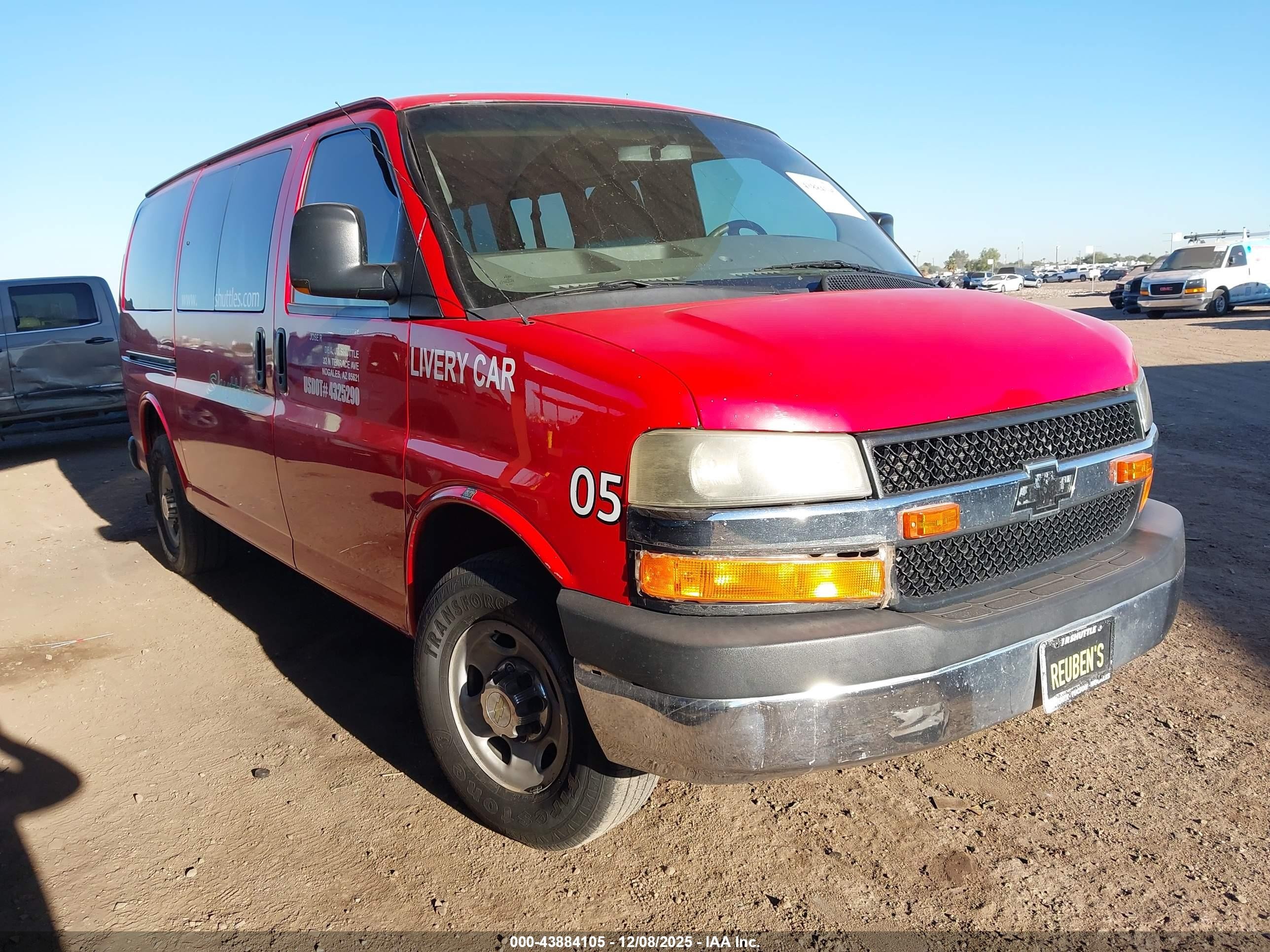 2013 Chevrolet Express 2500, VIN 1GNWGPFA0D1183227 — Rear end