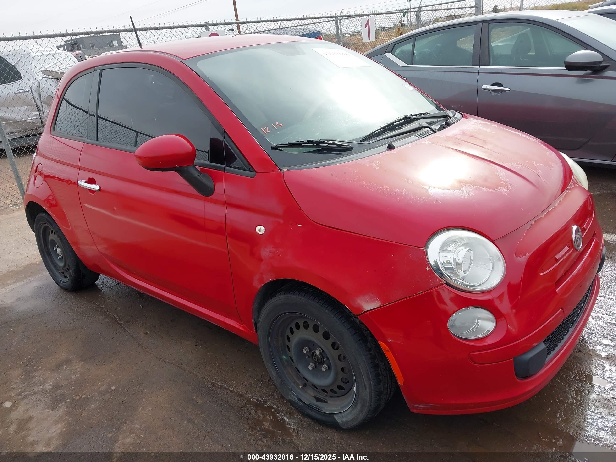 2014 FIAT 500 Pop, VIN 3C3CFFAR1ET165128 — Rear end