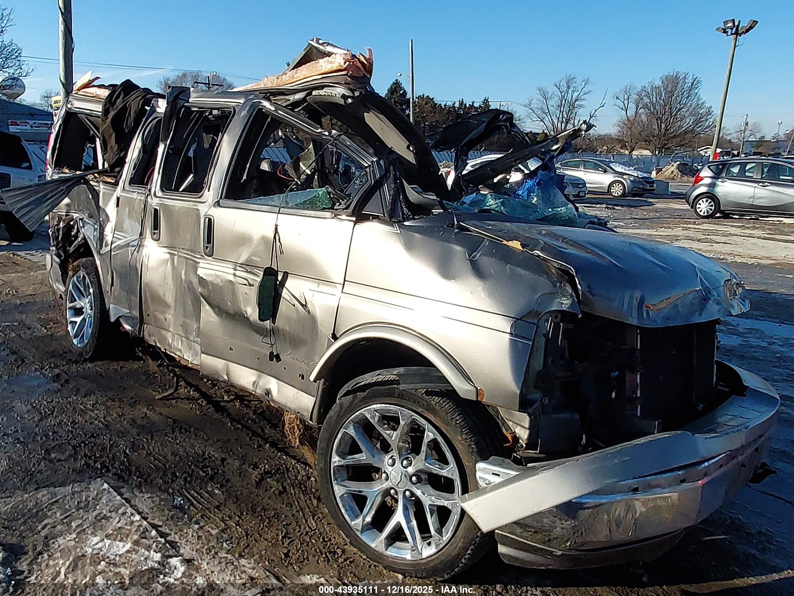 2004 Chevrolet Express Passenger, VIN 1GBFG15T541197010 — Rollover