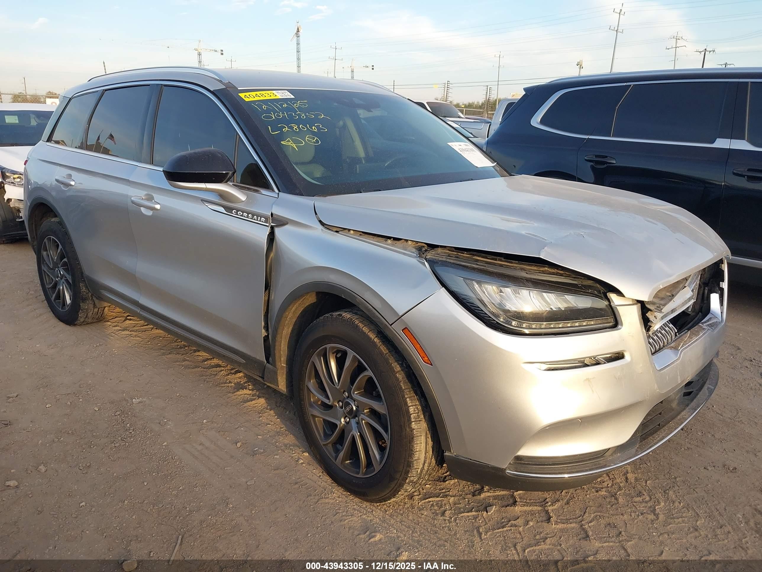 2020 Lincoln Corsair Standard, VIN 5LMCJ1D99LUL28063 — Theft recovery