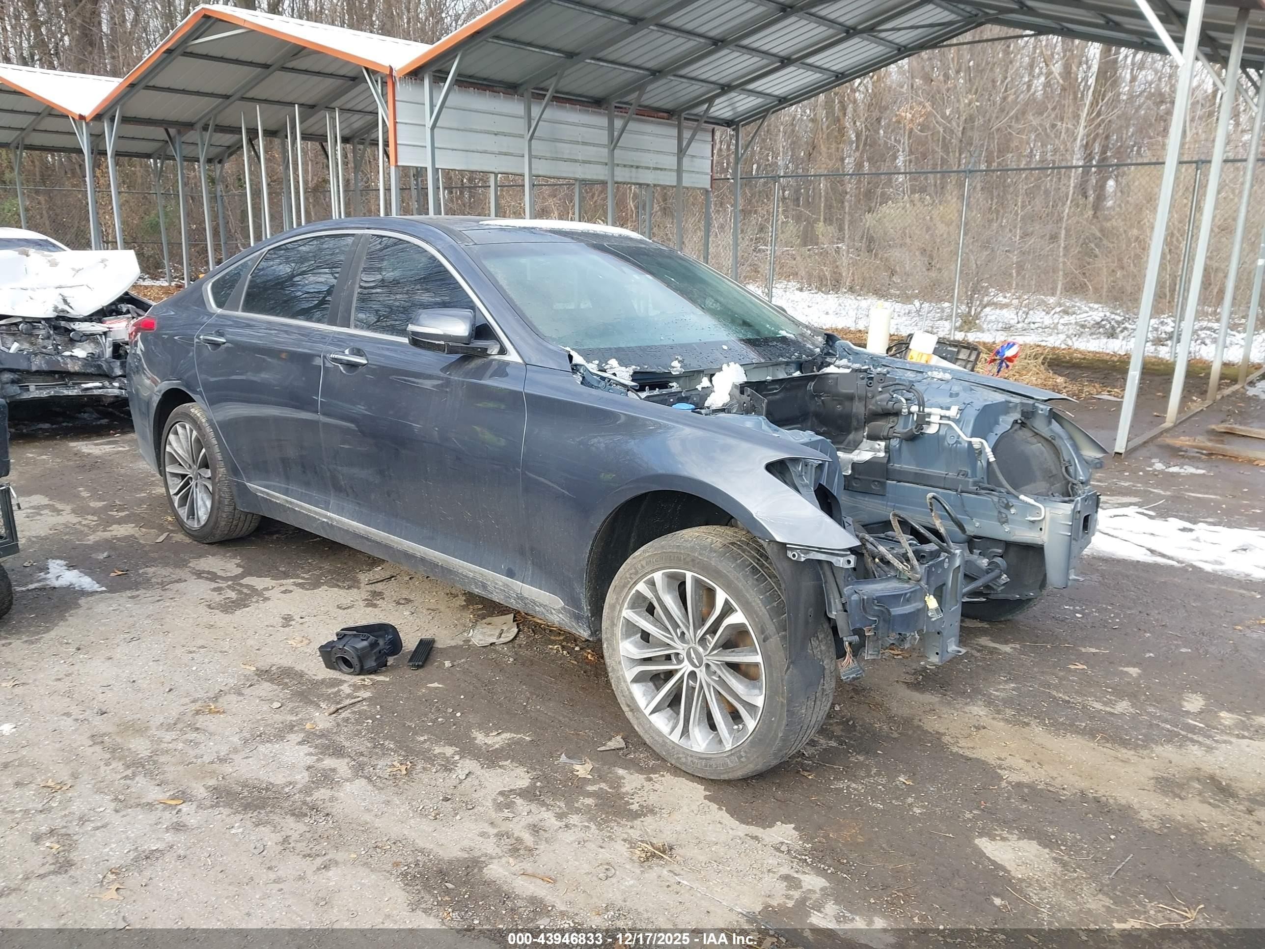 2017 Genesis G80 3.8L, VIN KMHGN4JE7HU192356 — Theft recovery