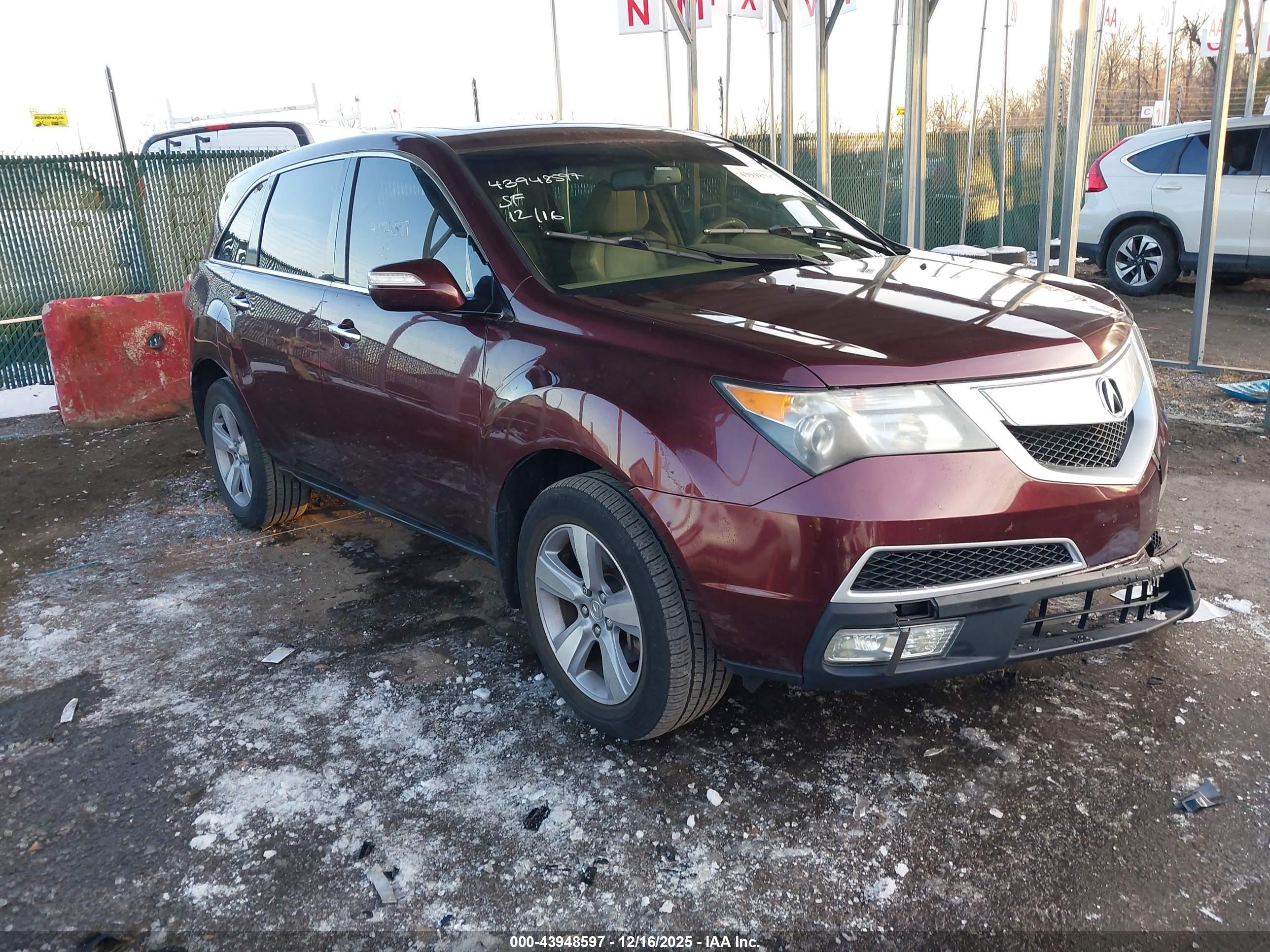 2012 Acura MDX Technology, VIN 2HNYD2H32CH544768 — Front end