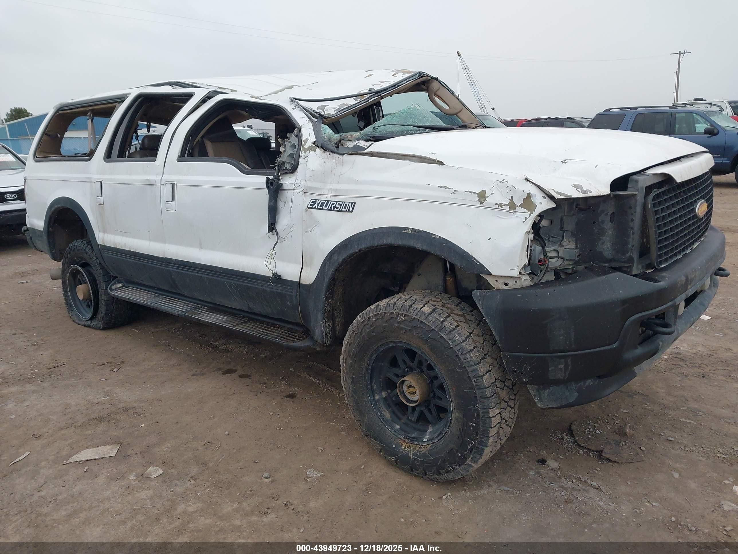 2003 Ford Excursion Eddie Bauer, VIN 1FMSU45P73ED68480 — Rollover